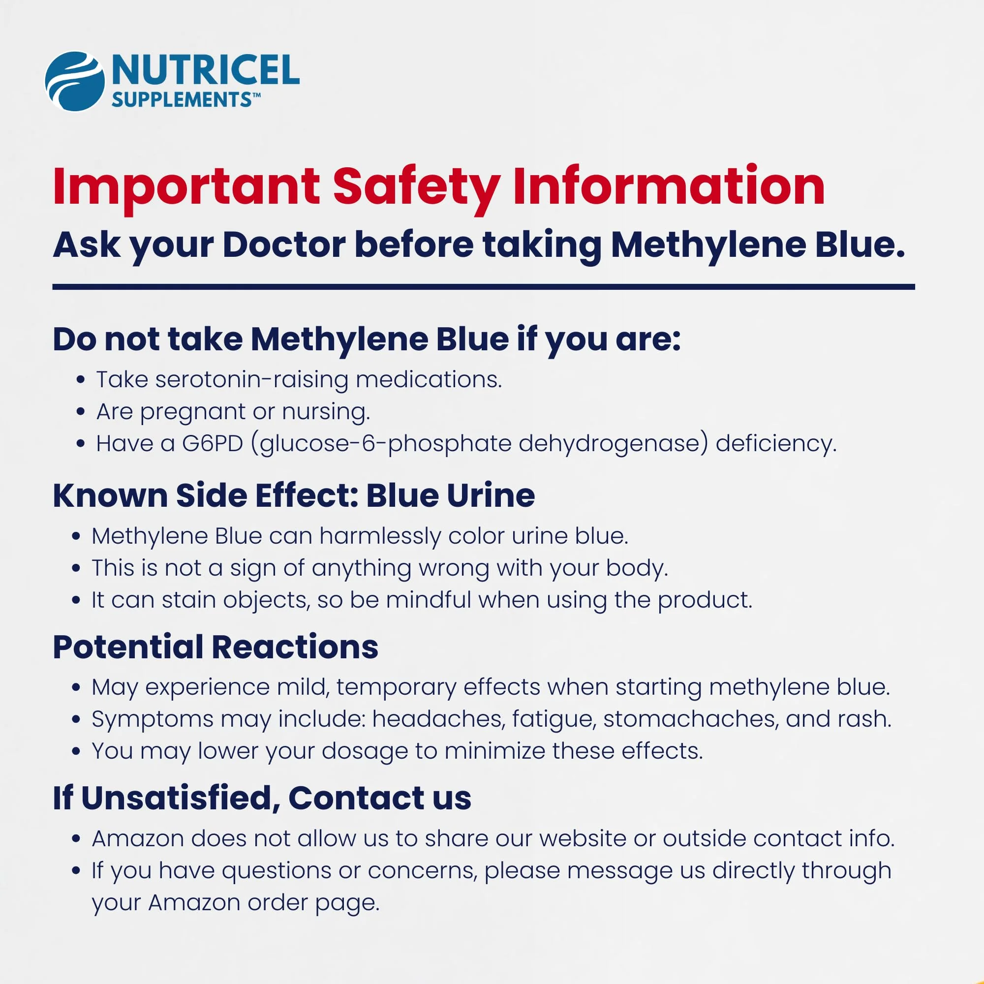 Nutricel Methylene Blue Capsules 12 mg | 60ct | Vitamin C Ester | Made in USA - Image 12
