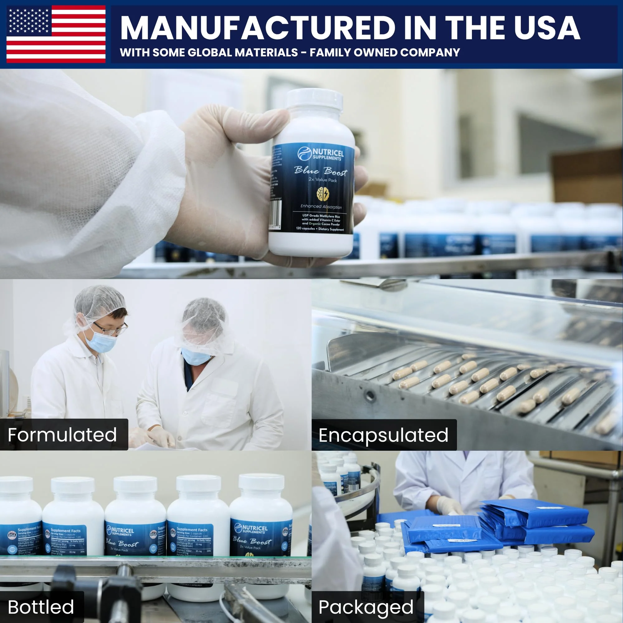 Nutricel Methylene Blue Capsules 12 mg | 60ct | Vitamin C Ester | Made in USA - Image 6