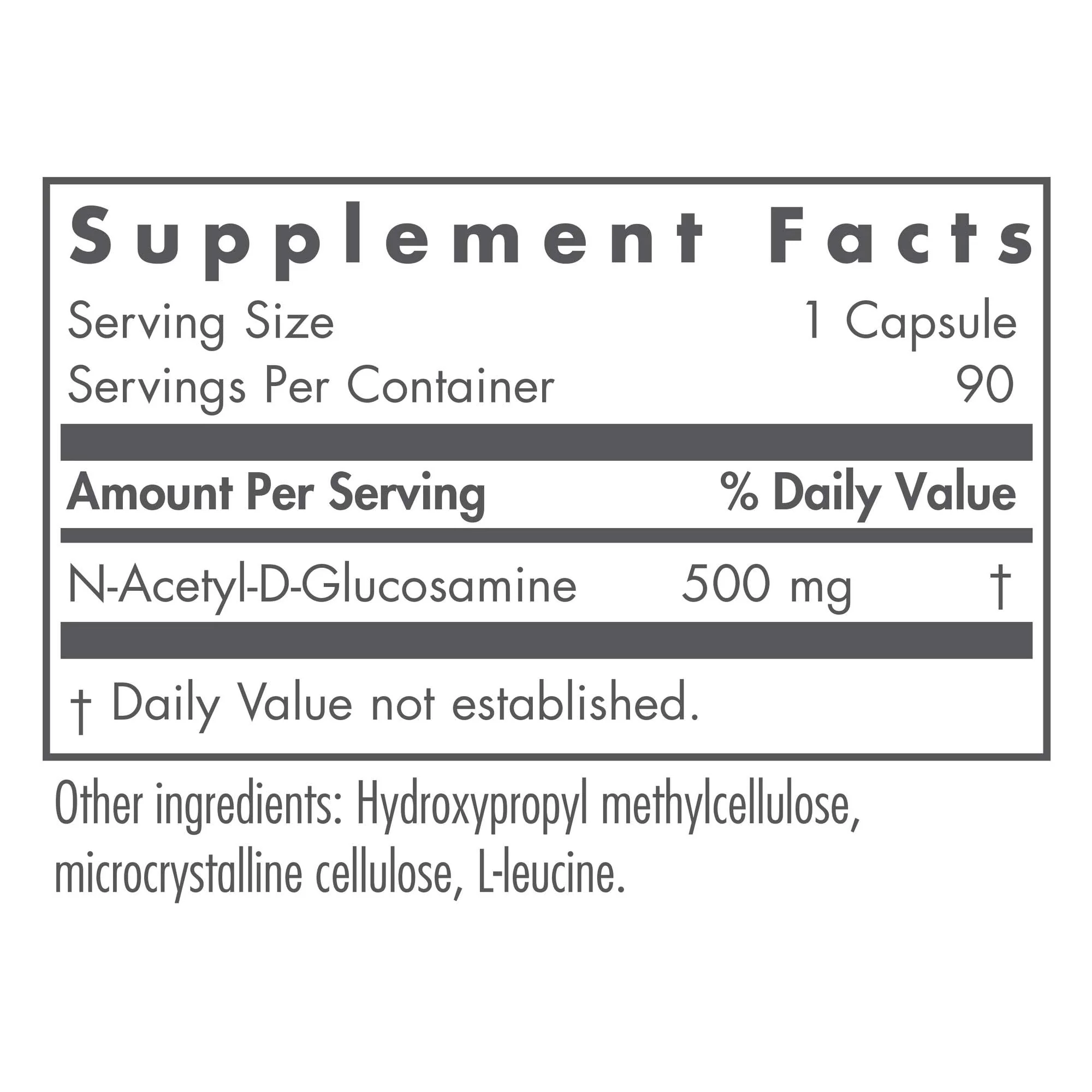 Nutricology N-Acetyl D-Glucosamine 500mg (NAG) – Joint Support, Vegan Capsules (90 Count) - Image 2