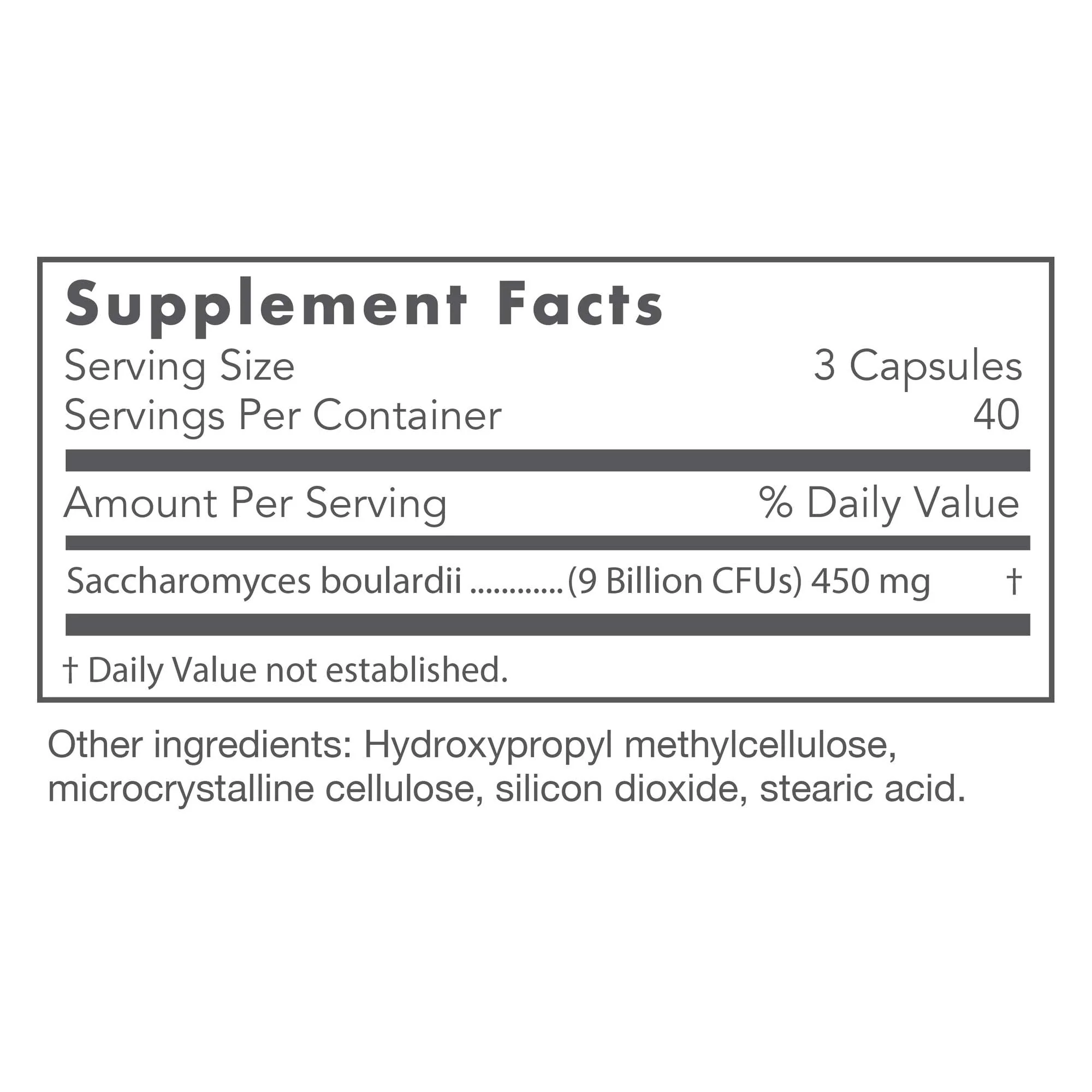 Nutricology Restore-Biotic Saccharomyces boulardii GI Probiotic 120 Veg Capsules - Image 2