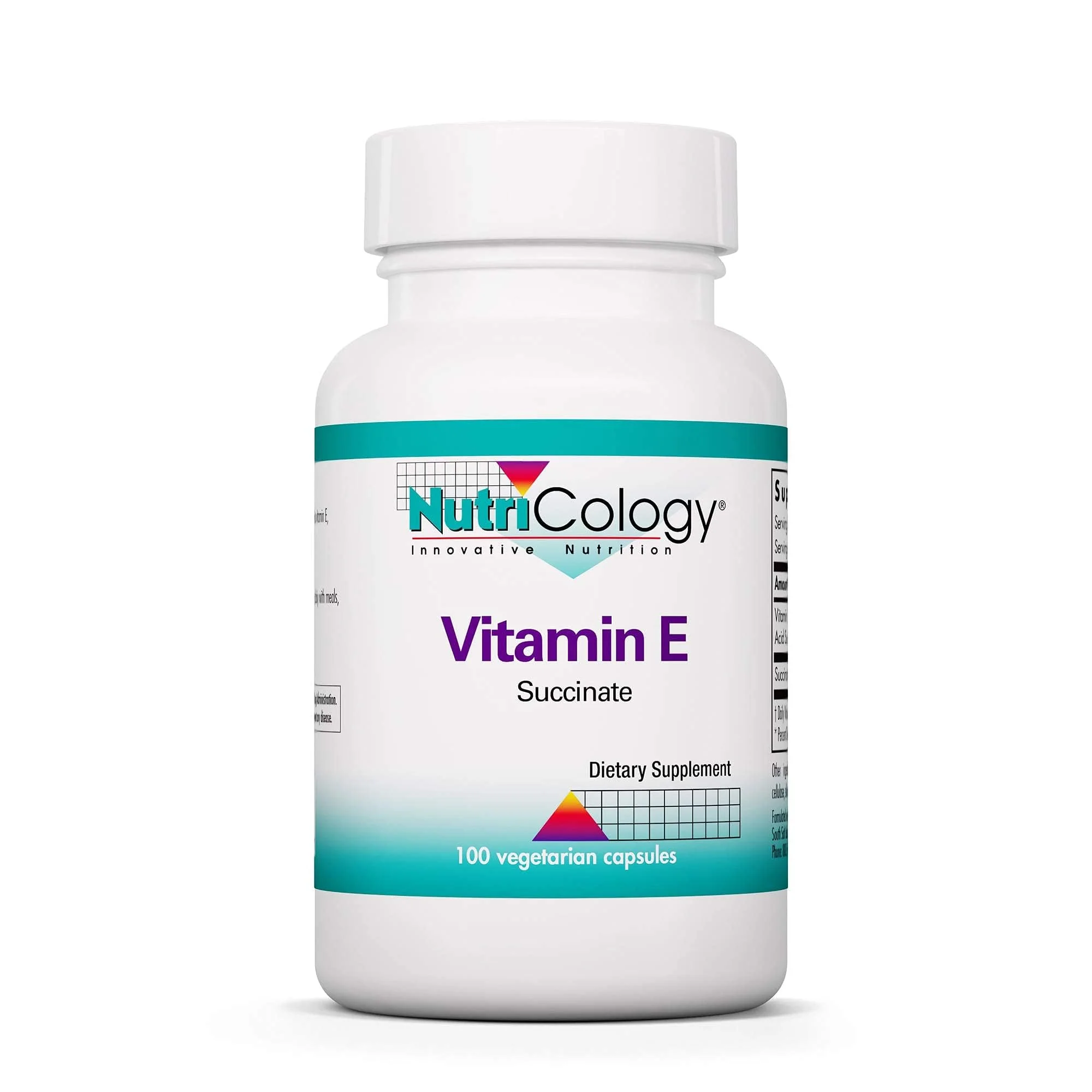 Nutricology Vitamin E Succinate Supplement – 400 IU D-Alpha-Tocopheryl, Vegetarian Capsules, 100 Count