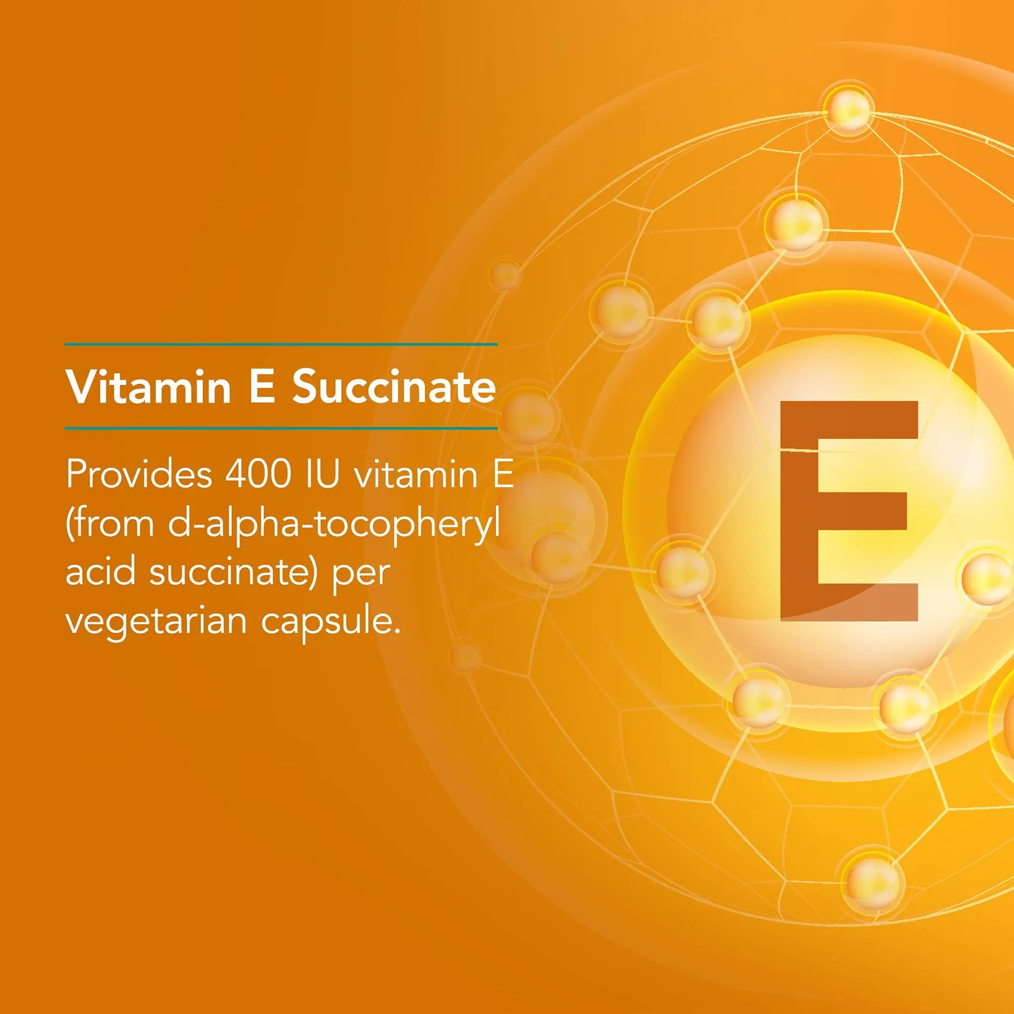 Nutricology Vitamin E Succinate Supplement – 400 IU D-Alpha-Tocopheryl, Vegetarian Capsules, 100 Count - Image 3