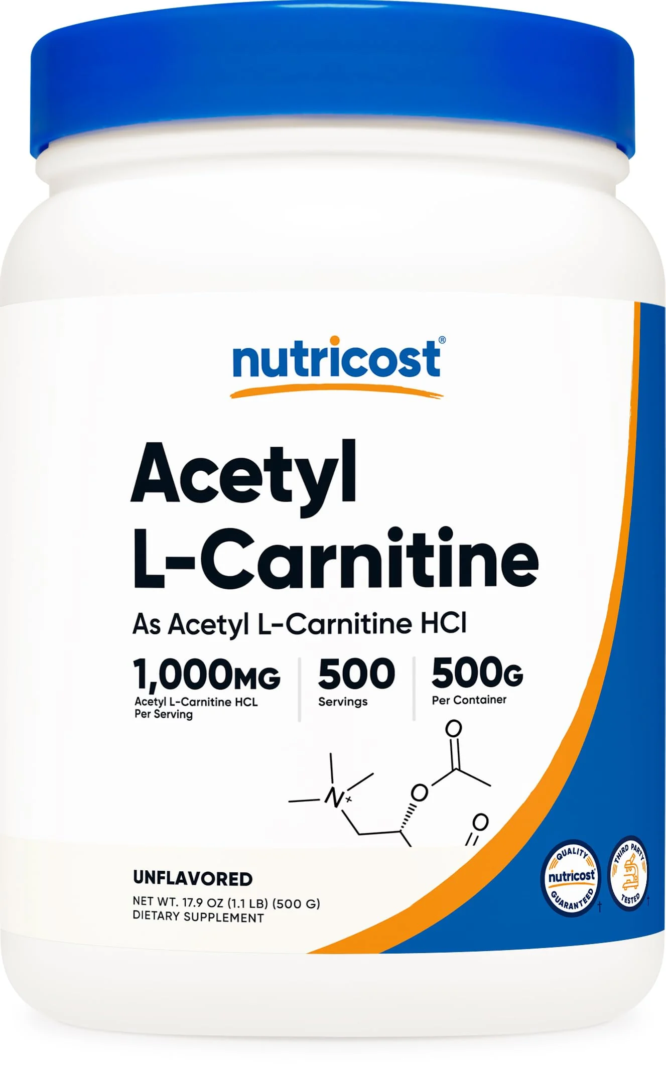 Nutricost Acetyl L-Carnitine (ALCAR) Powder 1000mg, 500g - Image 7