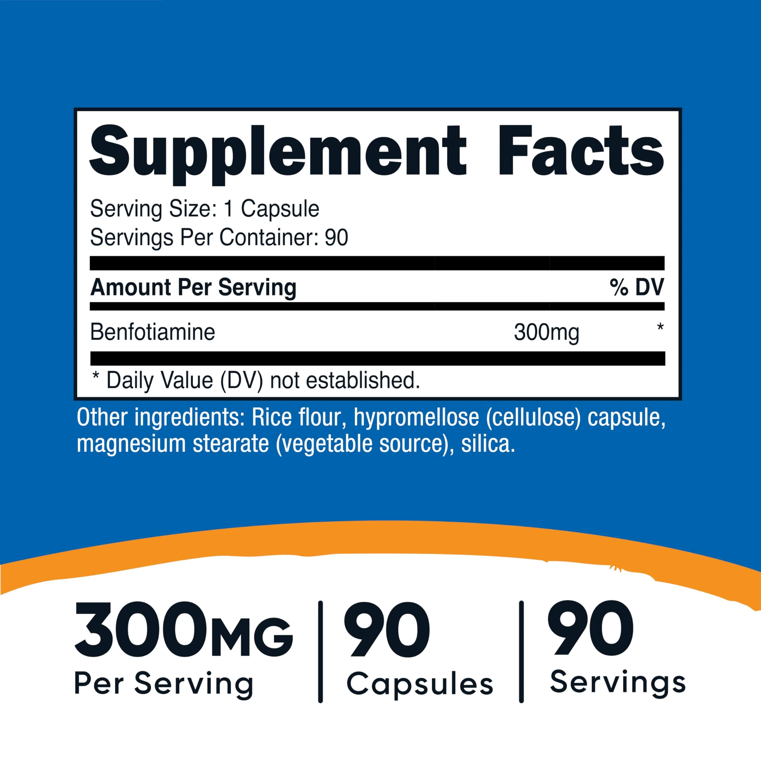 Nutricost Benfotiamine 300mg – 90 Capsules (Pack of 2) | Gluten Free, Non-GMO, Vegetarian - Image 2