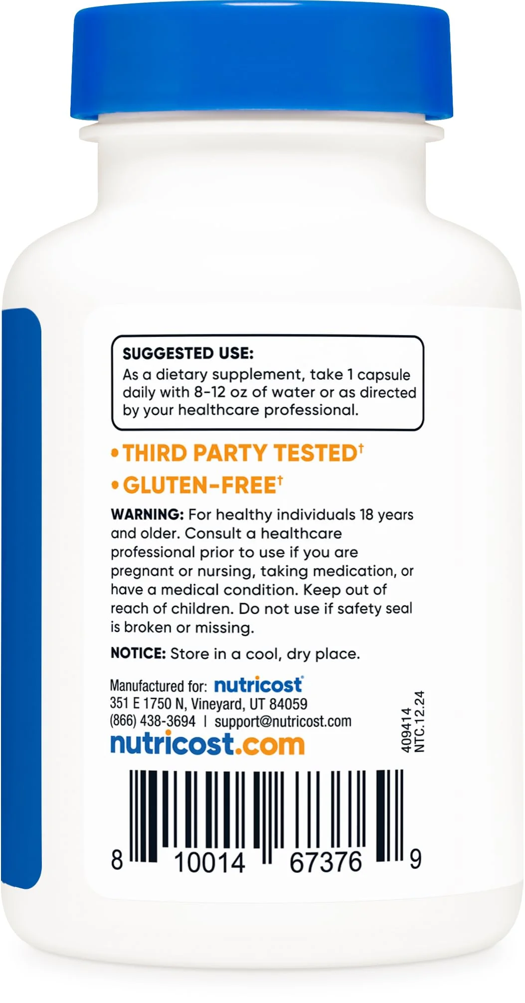 Nutricost Benfotiamine 300mg – 90 Capsules (Pack of 2) | Gluten Free, Non-GMO, Vegetarian - Image 4