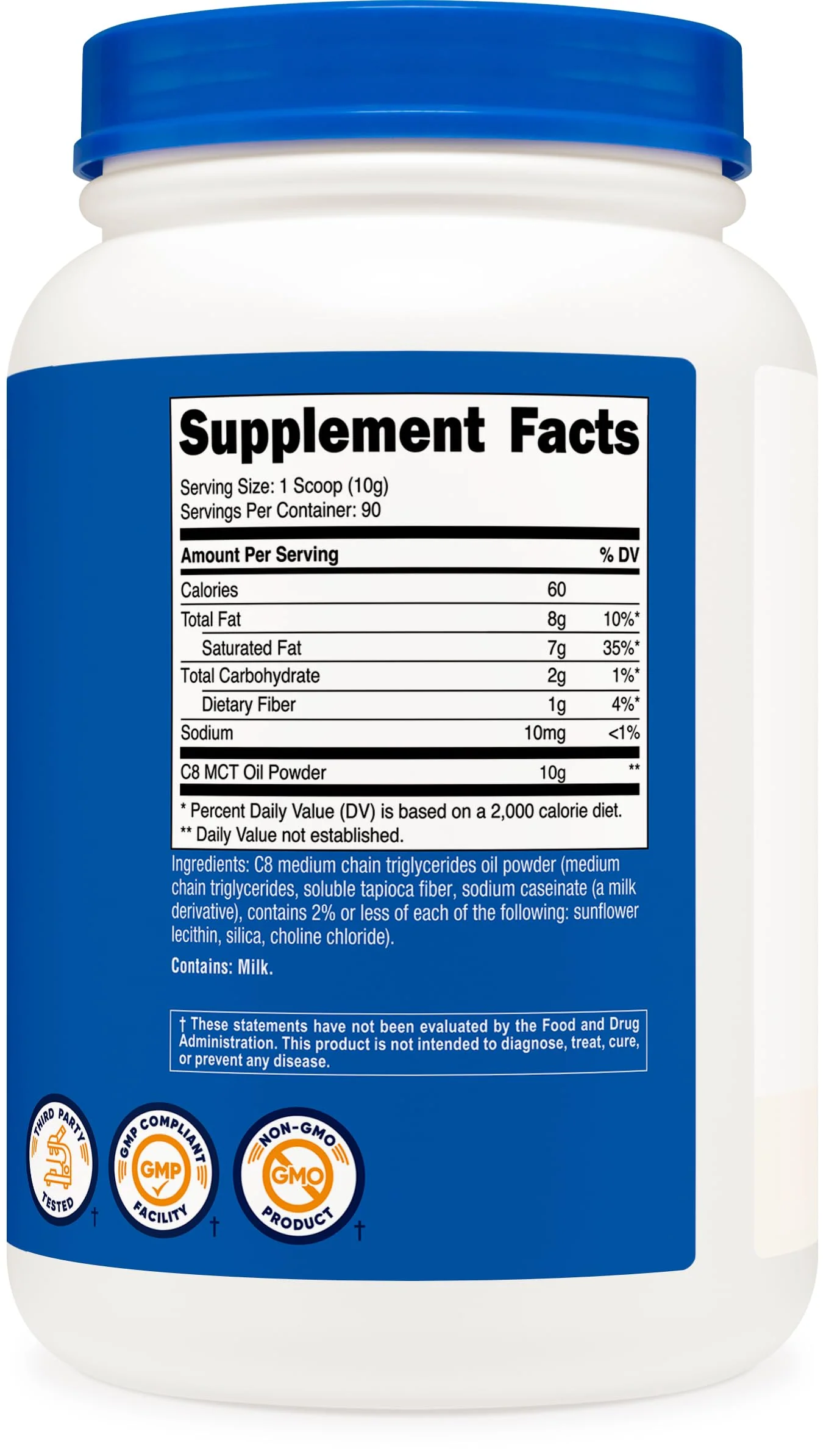 Nutricost C8 MCT Oil Powder 2LBS (32oz) - 95% C8 MCT Oil Powder - Image 5
