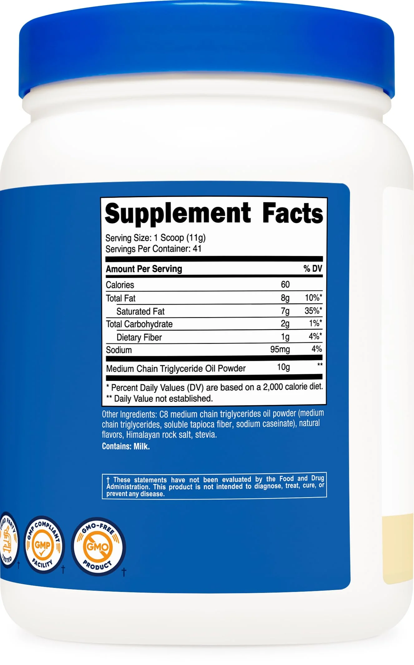Nutricost C8 MCT Oil Powder 95% C8 – Vanilla (1LB) | Keto, Non-GMO, Gluten Free - Image 5