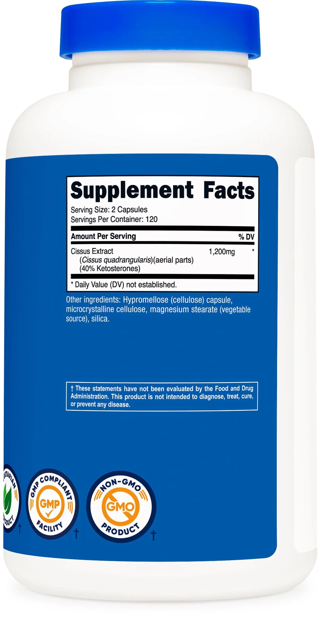 Nutricost Cissus Quadrangularis 1200mg – 240 Capsules | Gluten Free, Non-GMO, Vegetarian - Image 5