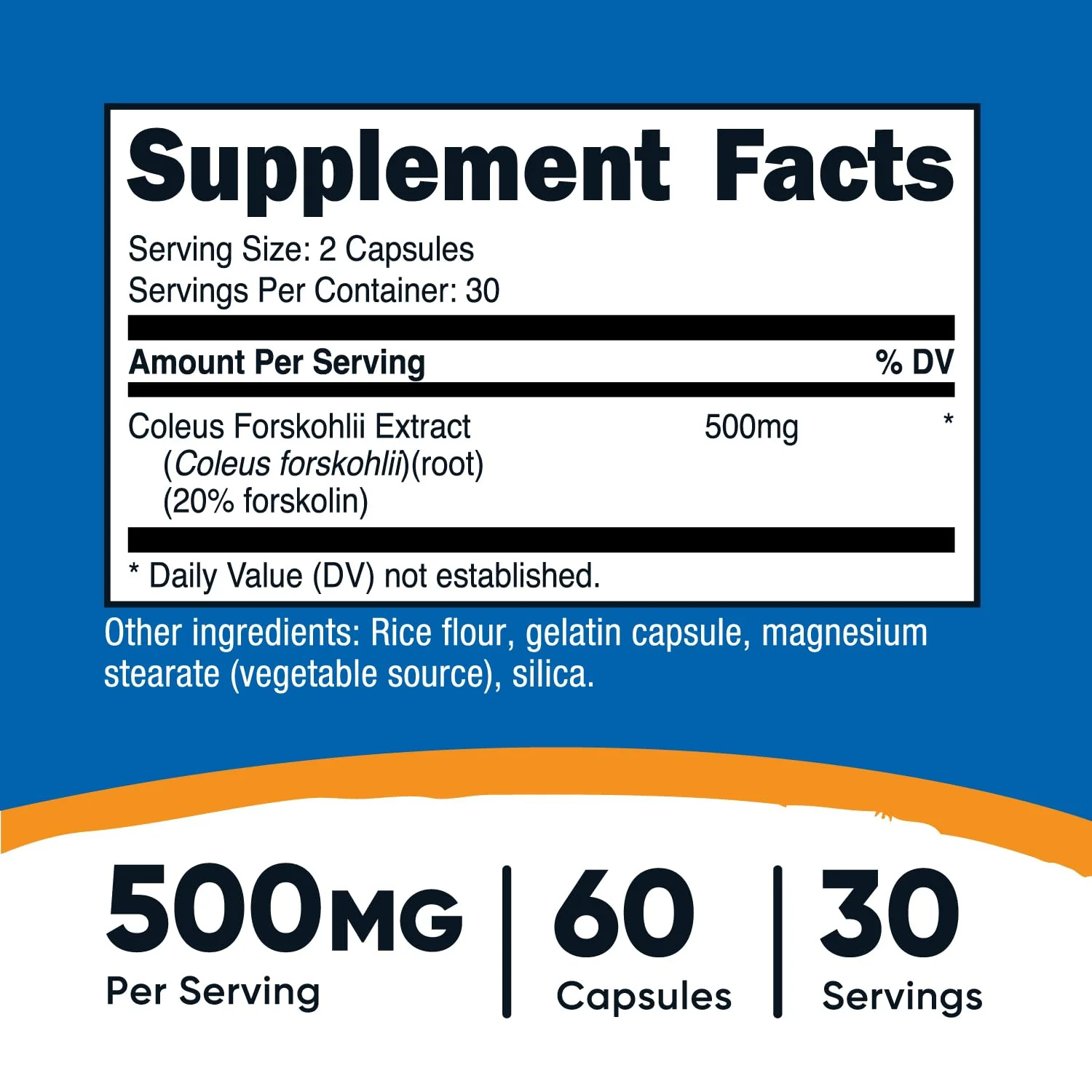 Nutricost Coleus Forskohlii 500mg – 60 Capsules (Pack of 2) | Maximum Strength - Image 2