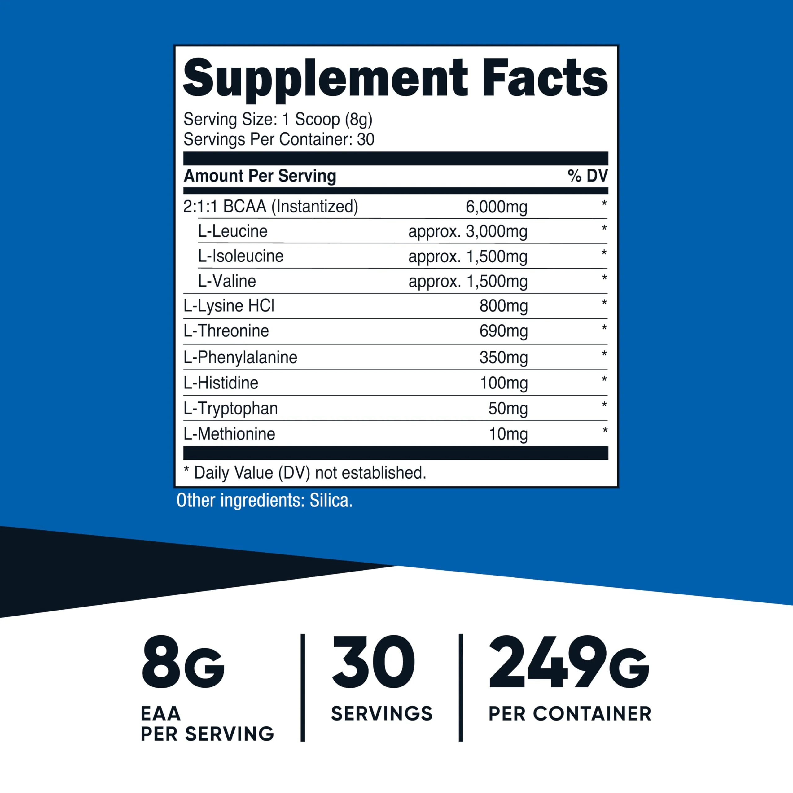 Nutricost EAA Powder 30 Servings (Unflavored) – Essential Amino Acids | Non-GMO, Gluten Free, Vegetarian (Pack of 2) - Image 2