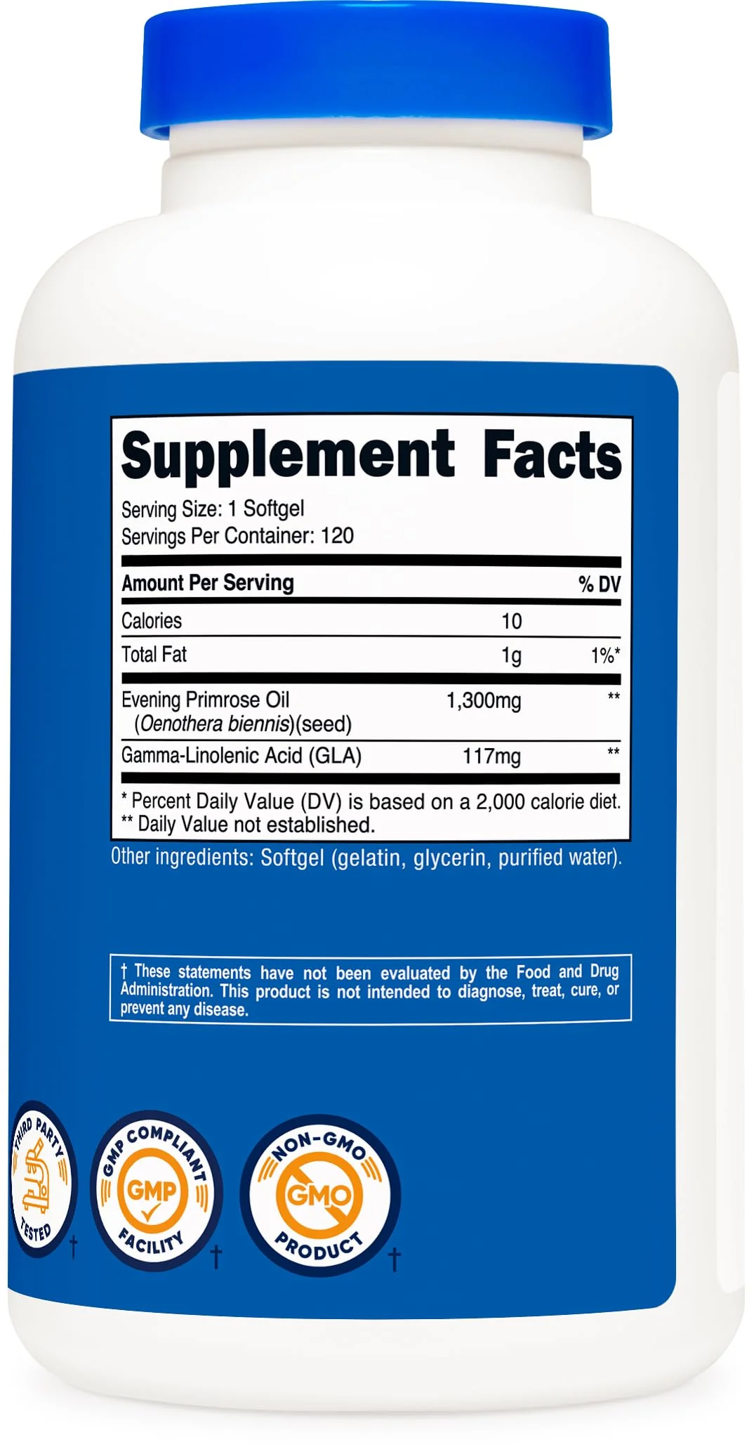 Nutricost Evening Primrose Oil 1300mg - 120 Softgels (Pack of 2) | Non-GMO, Gluten Free - Image 5