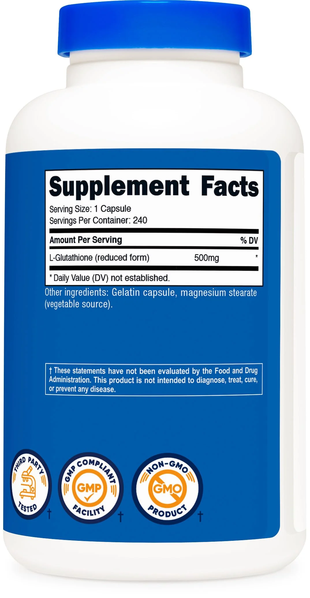 Nutricost Glutathione Capsules 500mg – 240 Count | Gluten Free & Non-GMO - Image 14