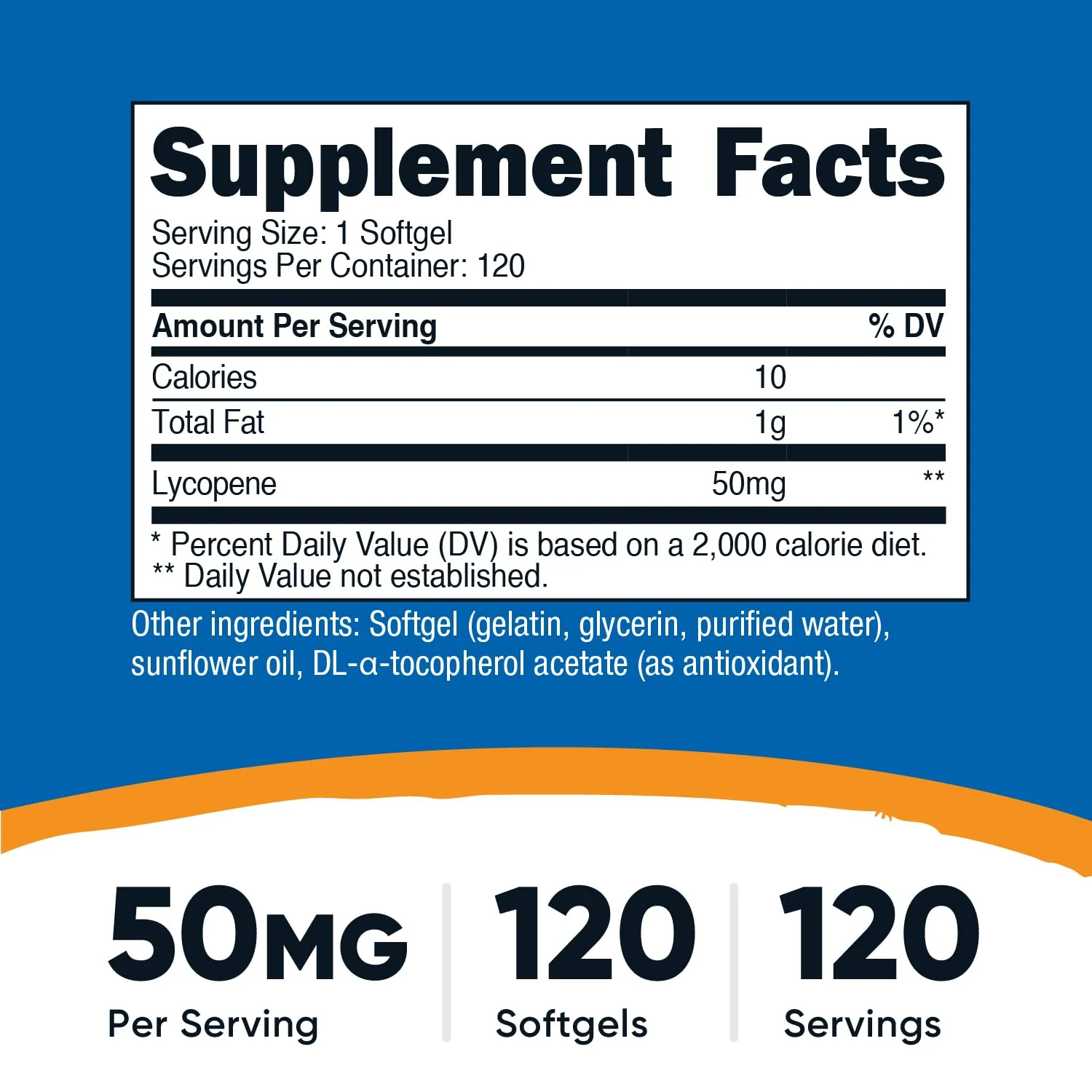 Nutricost Lycopene 50mg Softgels – 120 Softgels | Non-GMO, Gluten-Free - Image 2