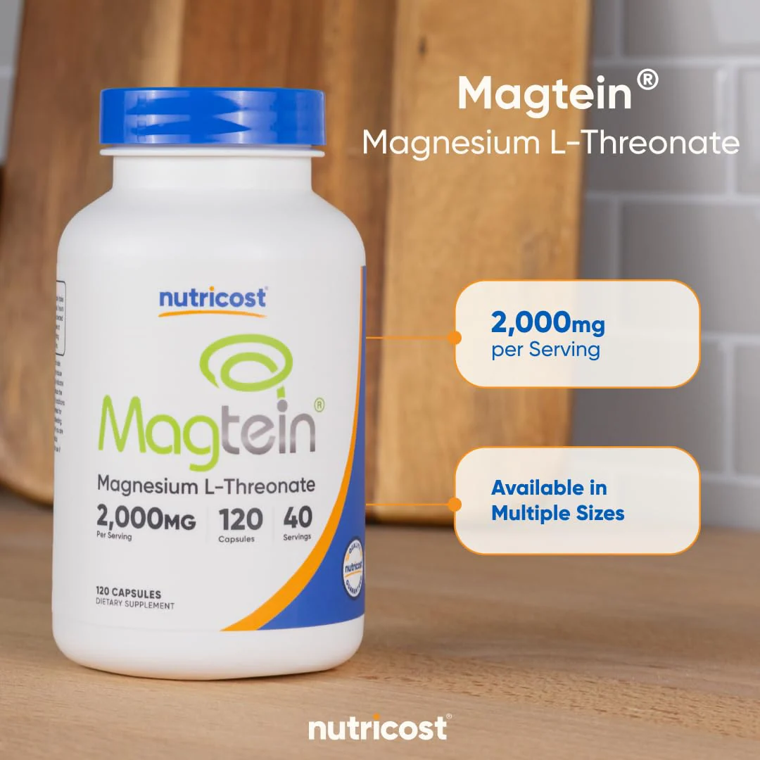 Nutricost Magnesium L-Threonate (Magtein) 2000mg – 120 Capsules – Non-GMO, Gluten Free, Vegetarian Friendly - Image 14