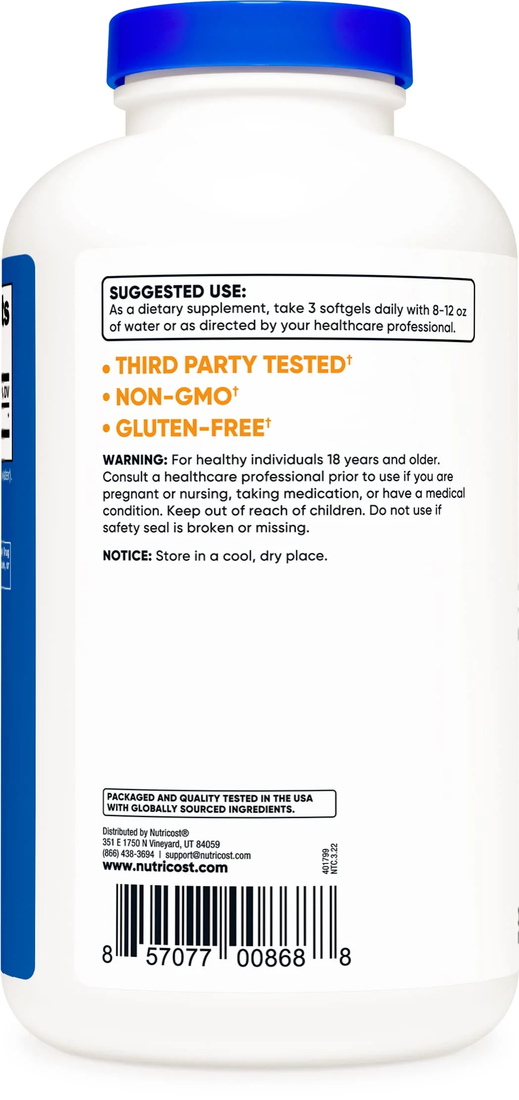 Nutricost MCT Oil Softgels 1000mg - 300 Softgels (3,000mg Serv) - Keto Friendly - Image 3