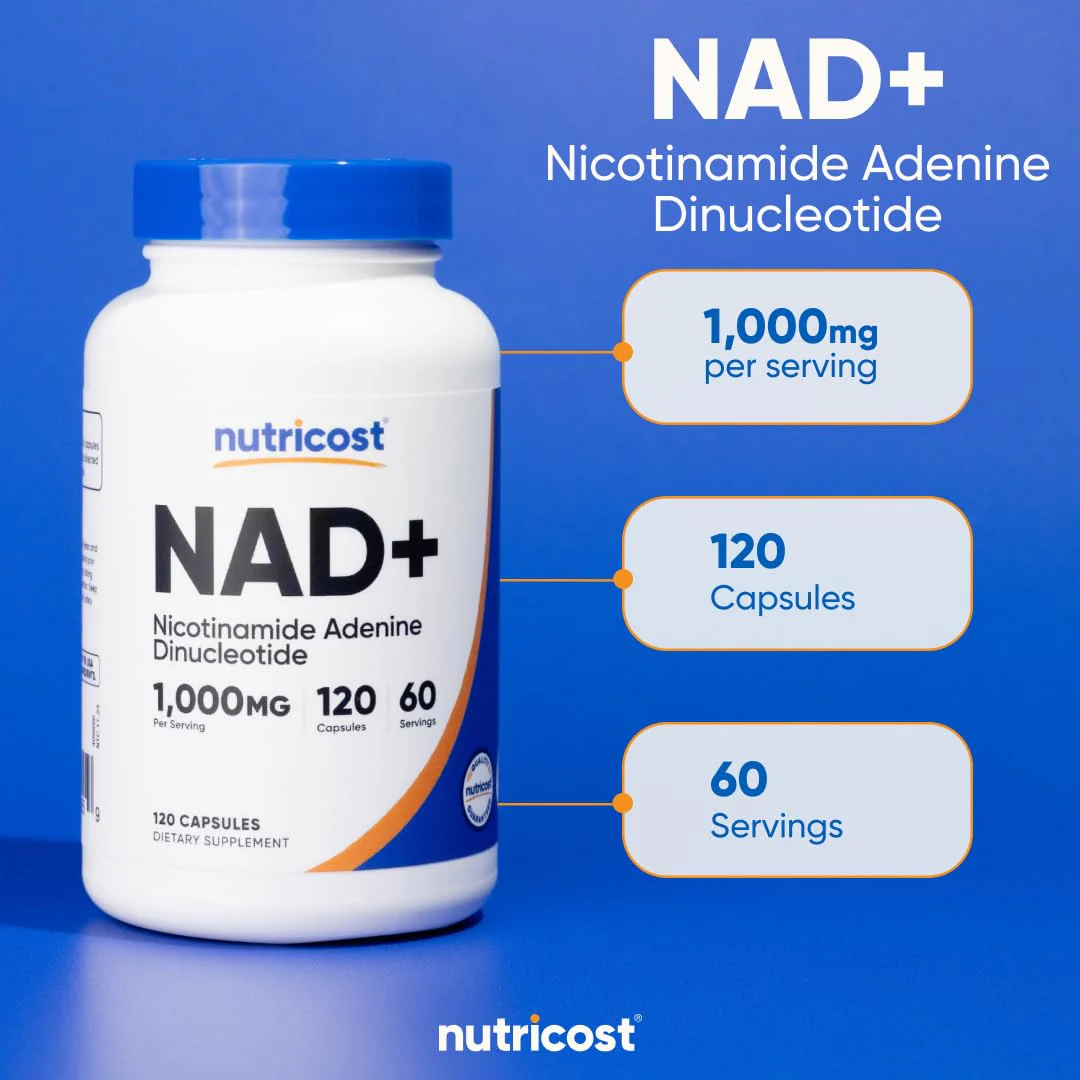 Nutricost NAD+ Supplement 1,000mg per Serving - 60 Servings, Vegan & Gluten-Free - Image 5