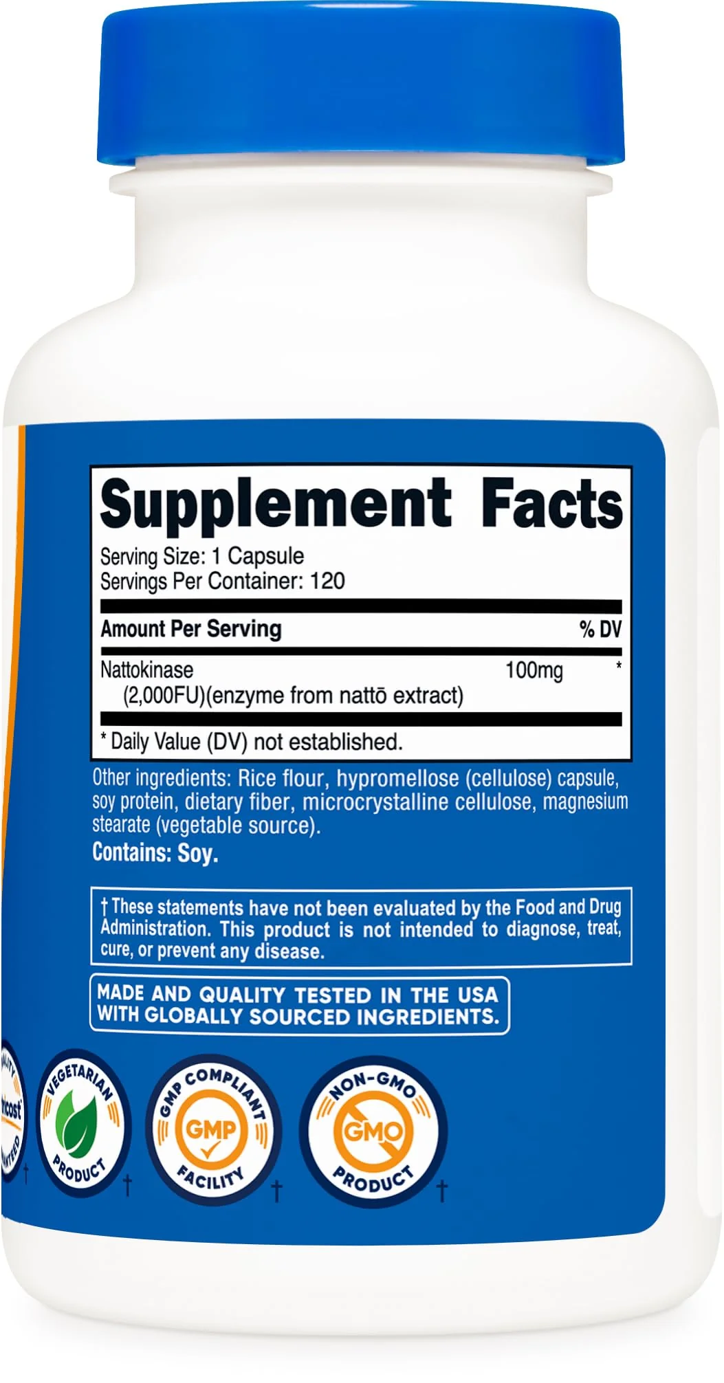 Nutricost Nattokinase 2000FU 120 Caps – Gluten Free, Non-GMO, Vegetarian (Pack of 2) - Image 5