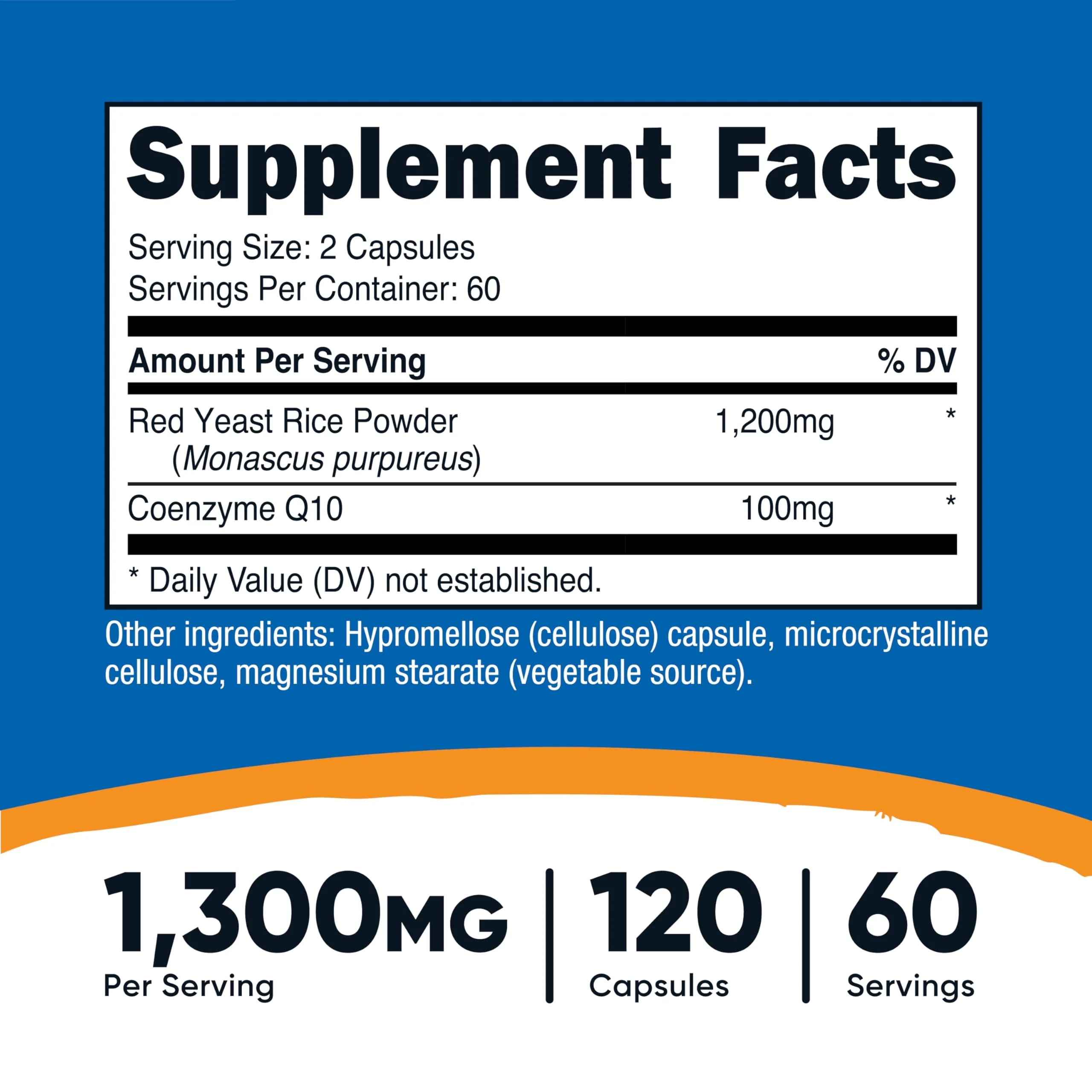 Nutricost Red Yeast Rice with CoQ10 1300mg – 120 Servings (Pack of 2) – Non-GMO, Gluten Free - Image 2