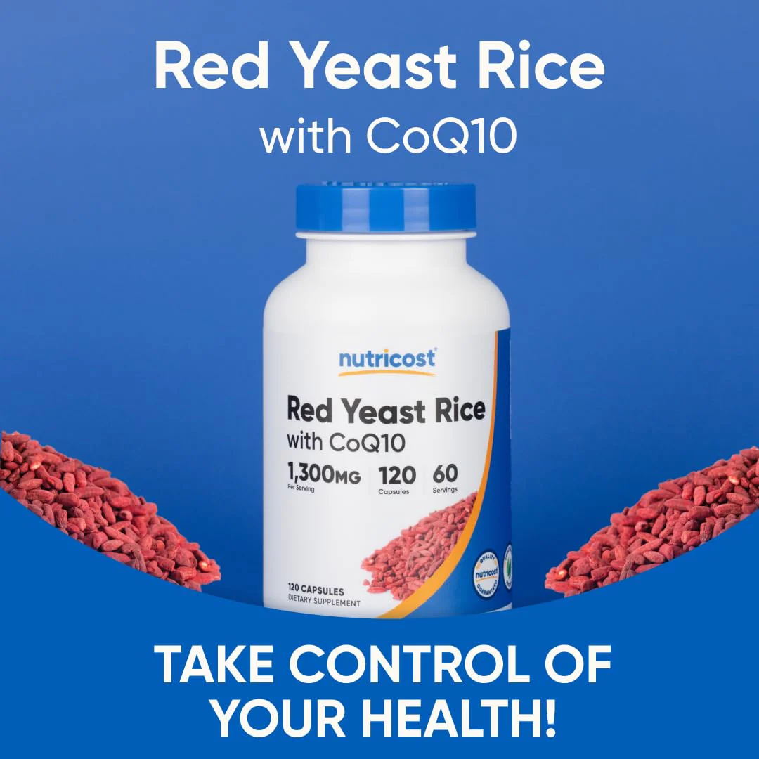 Nutricost Red Yeast Rice with CoQ10 1300mg – 120 Servings (Pack of 2) – Non-GMO, Gluten Free - Image 5