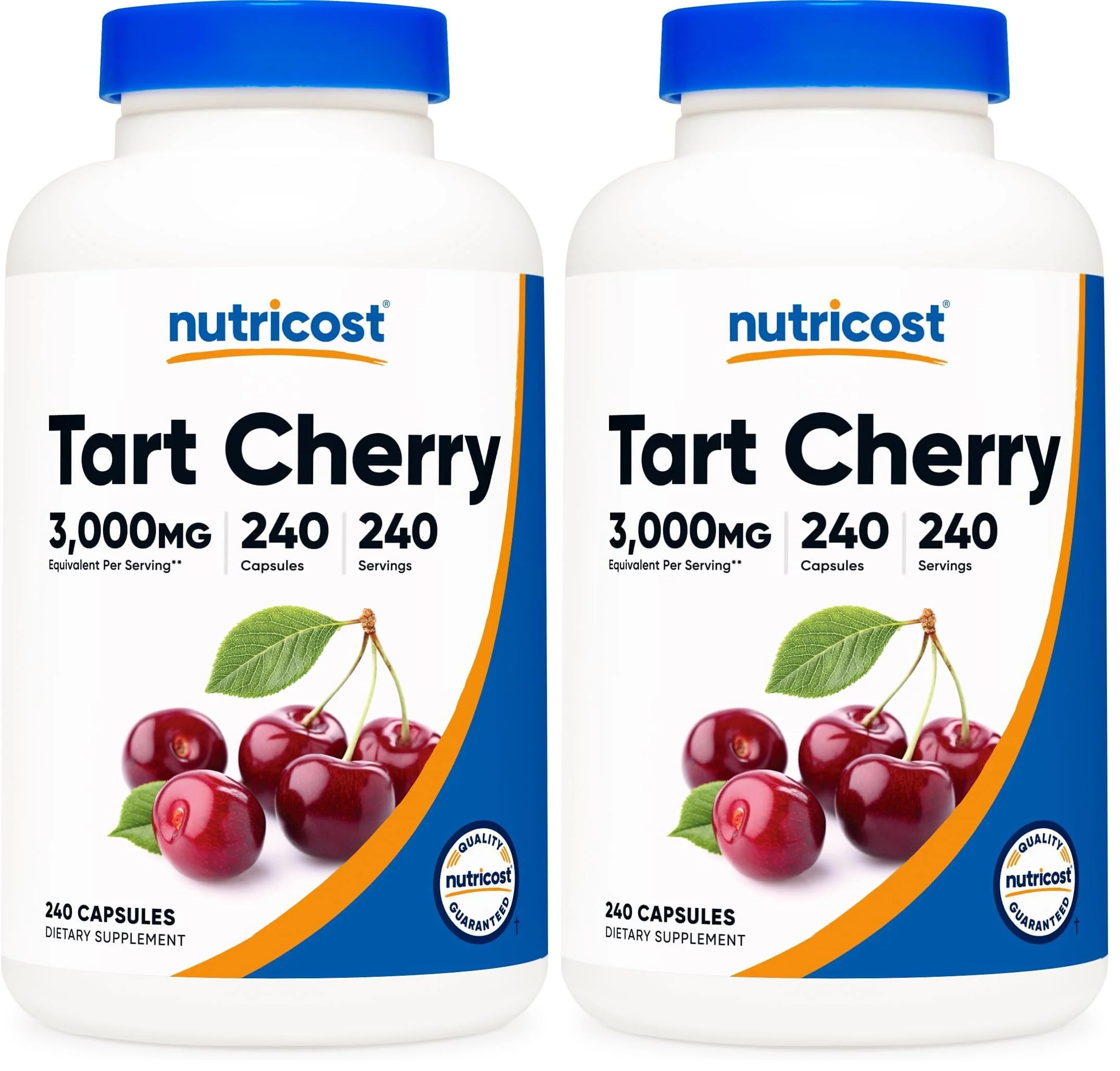 Nutricost Tart Cherry Extract 3000mg – 240 Vegetarian Capsules | Gluten Free, Non-GMO (Pack of 2)