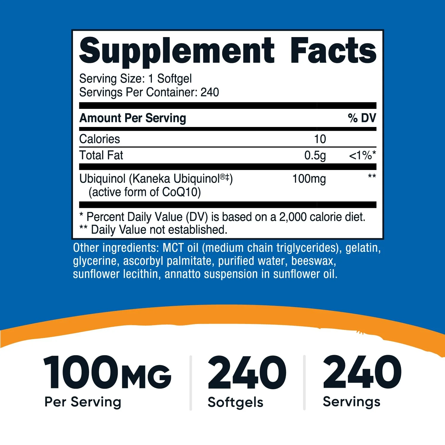 Nutricost Ubiquinol Softgels 100 mg, 240 Softgels – Active CoQ10, Gluten Free, Non-GMO - Image 7