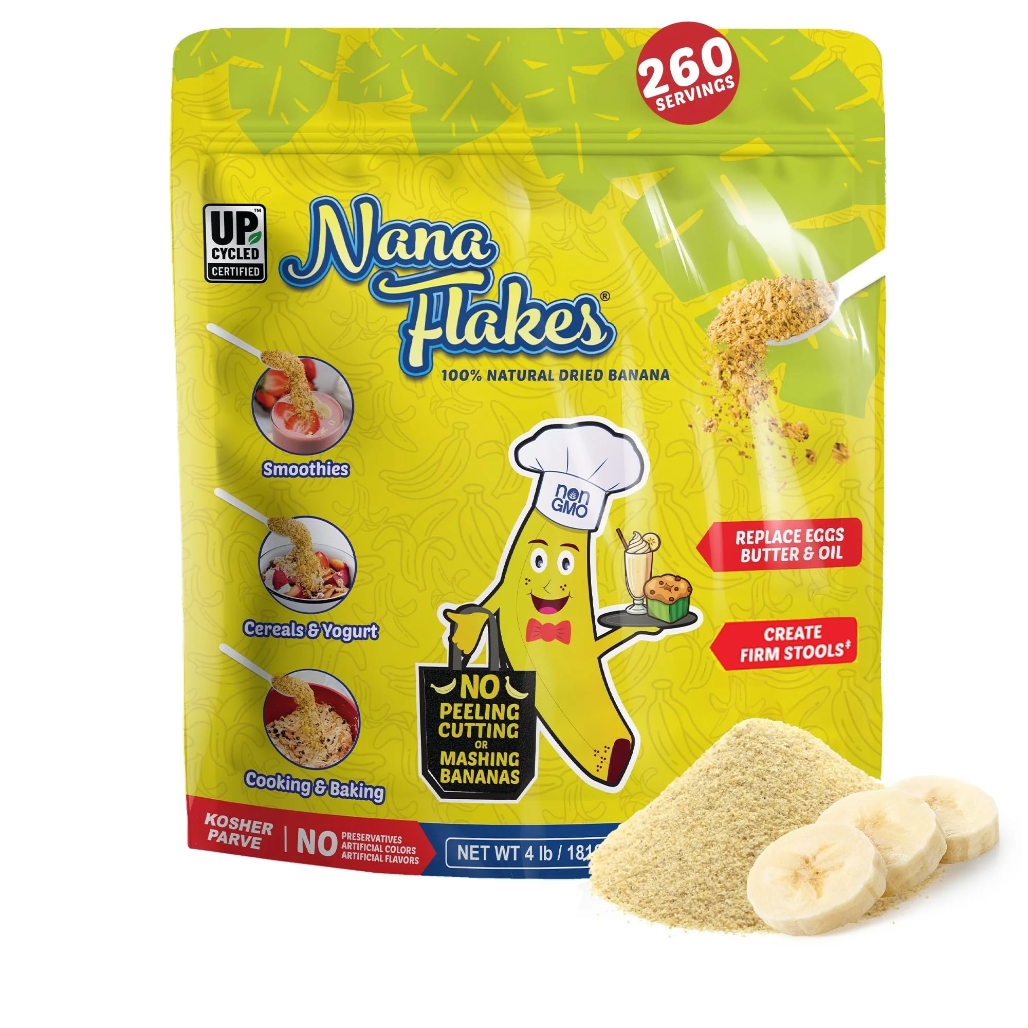 Nutritional Designs Nana Flakes Banana Powder – 100% Natural, Digestive Support (2LB) - Image 15