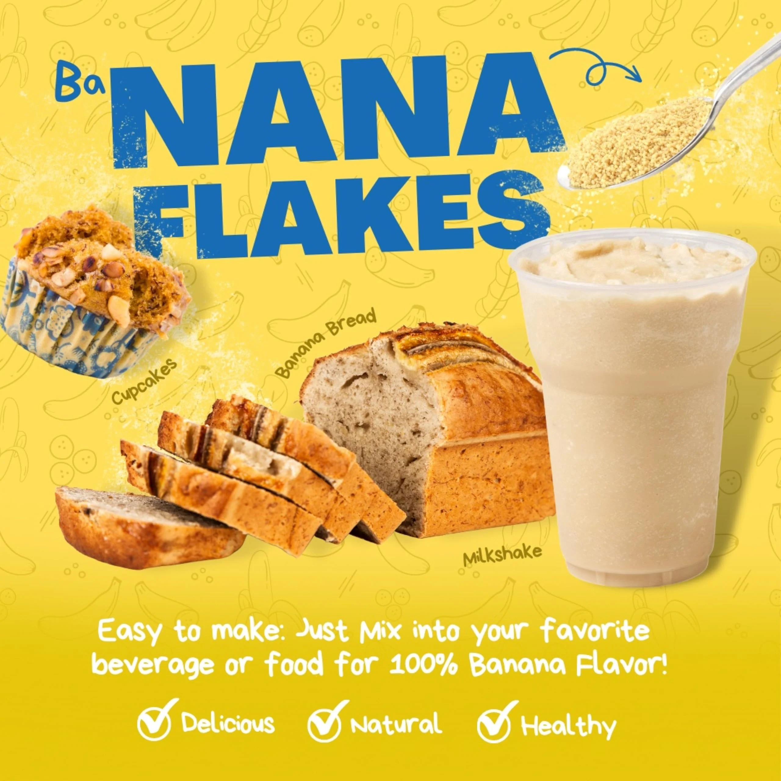 Nutritional Designs Nana Flakes Banana Powder – 100% Natural, Digestive Support (2LB) - Image 16