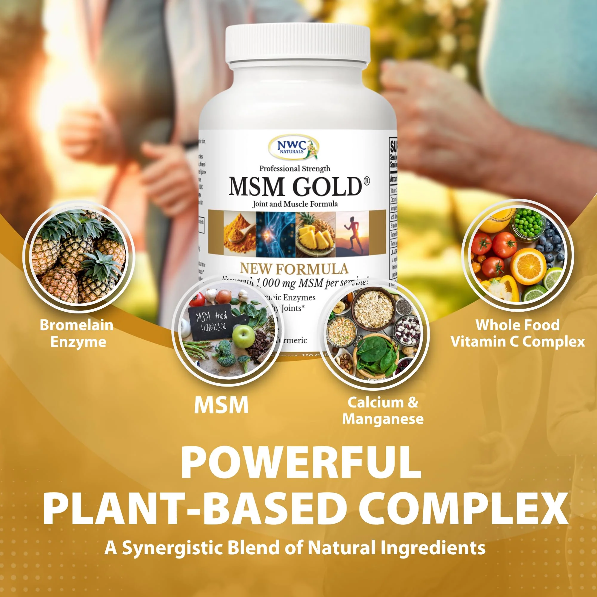 NWC Naturals MSM Gold – Systemic Enzyme + Turmeric, Lycopene & BioPerine for Joint & Muscle Support - Image 22