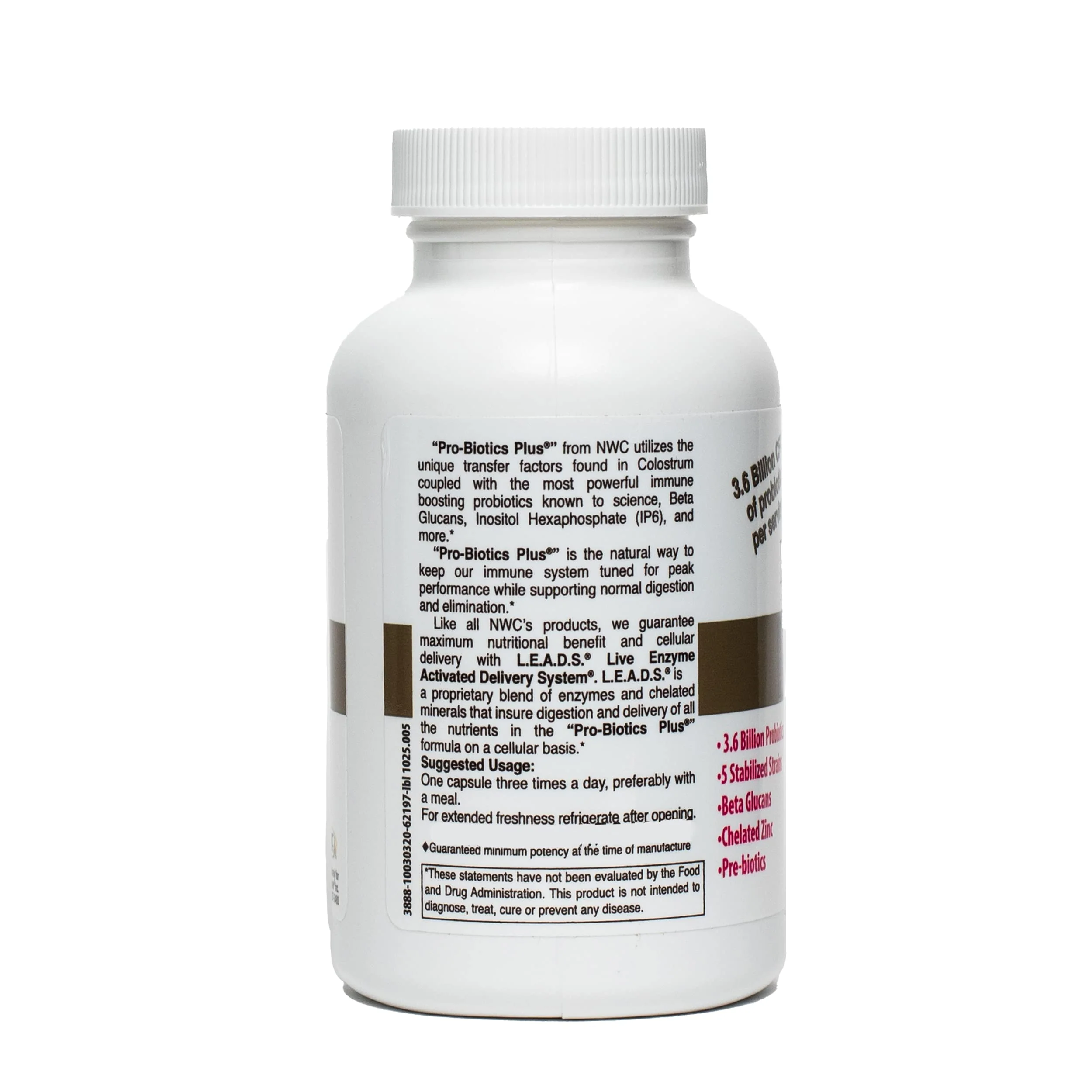NWC Naturals Pro-Biotics Plus – Vegetarian Probiotics for Immune & Digestive Health, 90 Capsules - Image 11