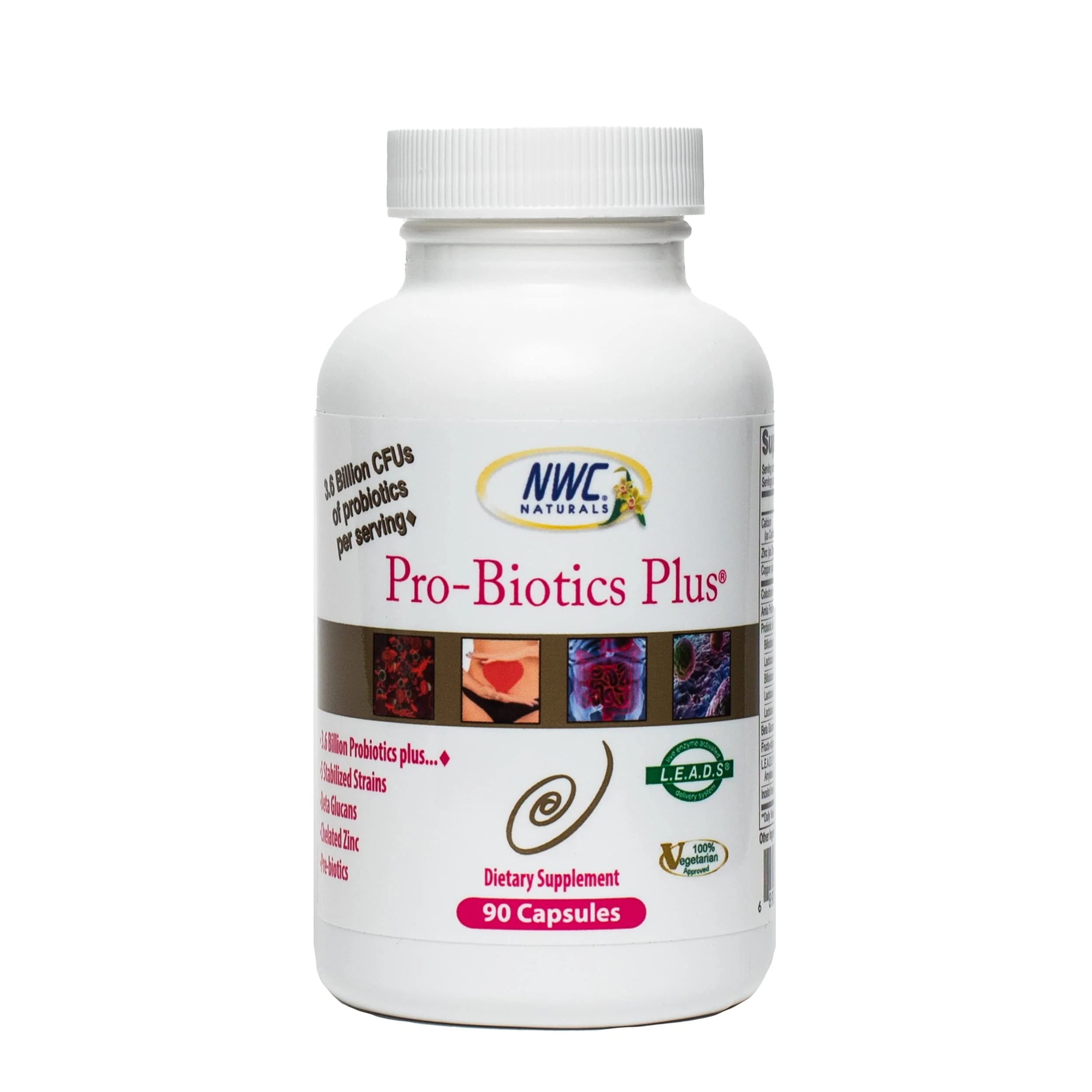 NWC Naturals Pro-Biotics Plus – Vegetarian Probiotics for Immune & Digestive Health, 90 Capsules - Image 9
