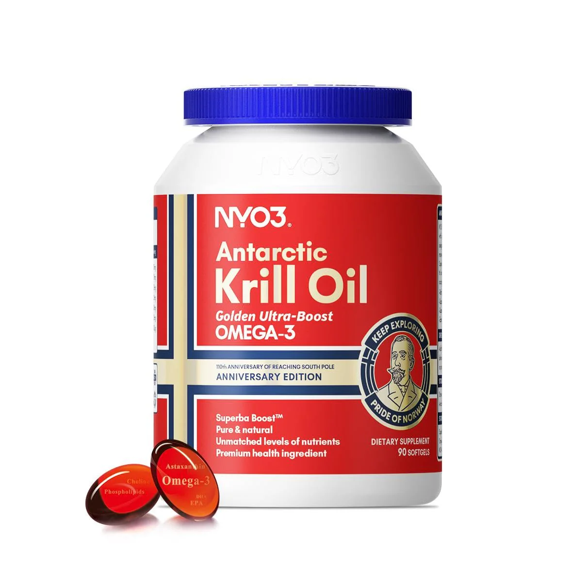 NYO3 Krill Oil 1500mg Omega-3 | 225mg EPA & 105mg DHA | 90 Softgels - Image 10