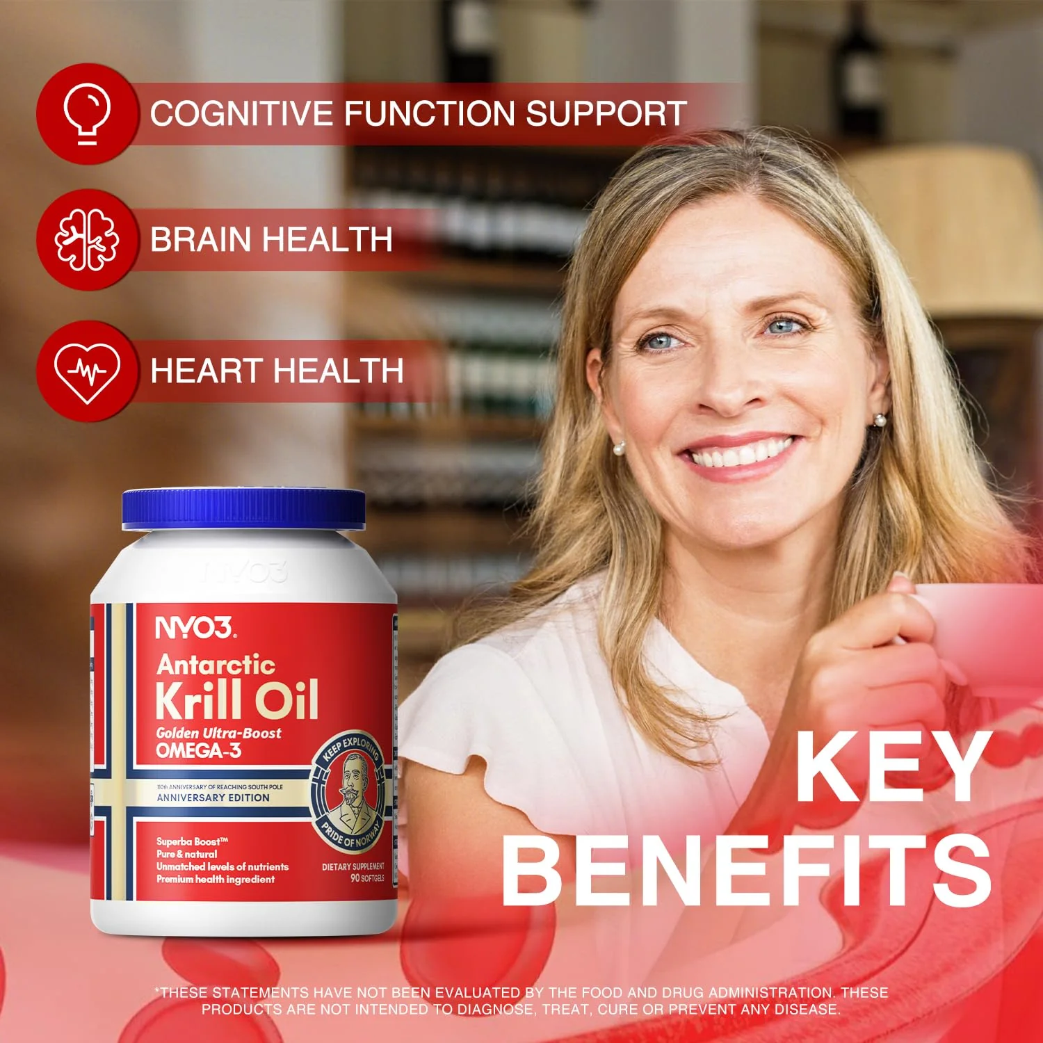 NYO3 Krill Oil 1500mg Omega-3 | 225mg EPA & 105mg DHA | 90 Softgels - Image 13