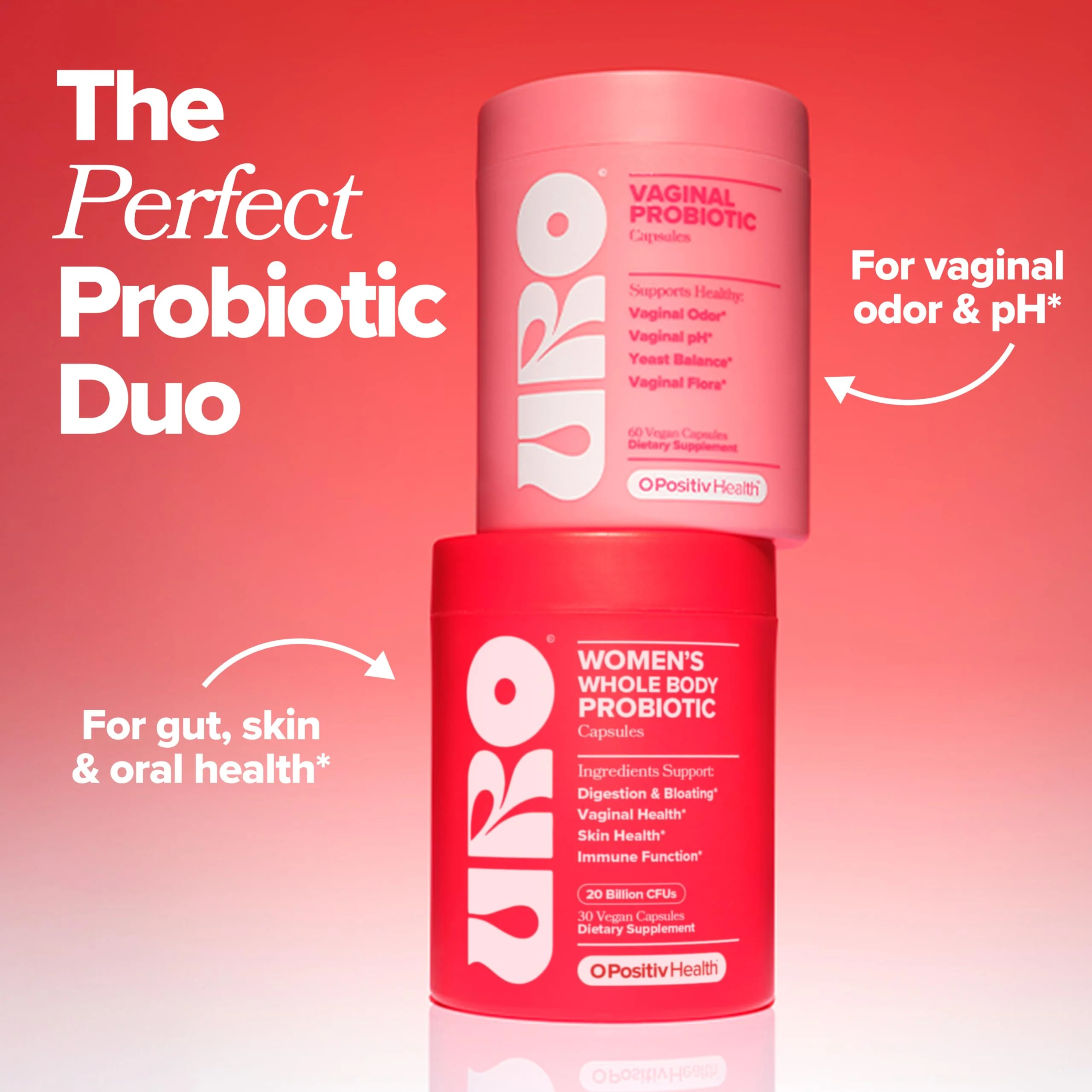 O Positiv URO Women’s Probiotic – All-in-One Probiotic for Vaginal, Gut, Skin & Oral Health | 20B+ CFUs | 30 Capsules | Non-GMO, Vegan, Gluten-Free - Image 7
