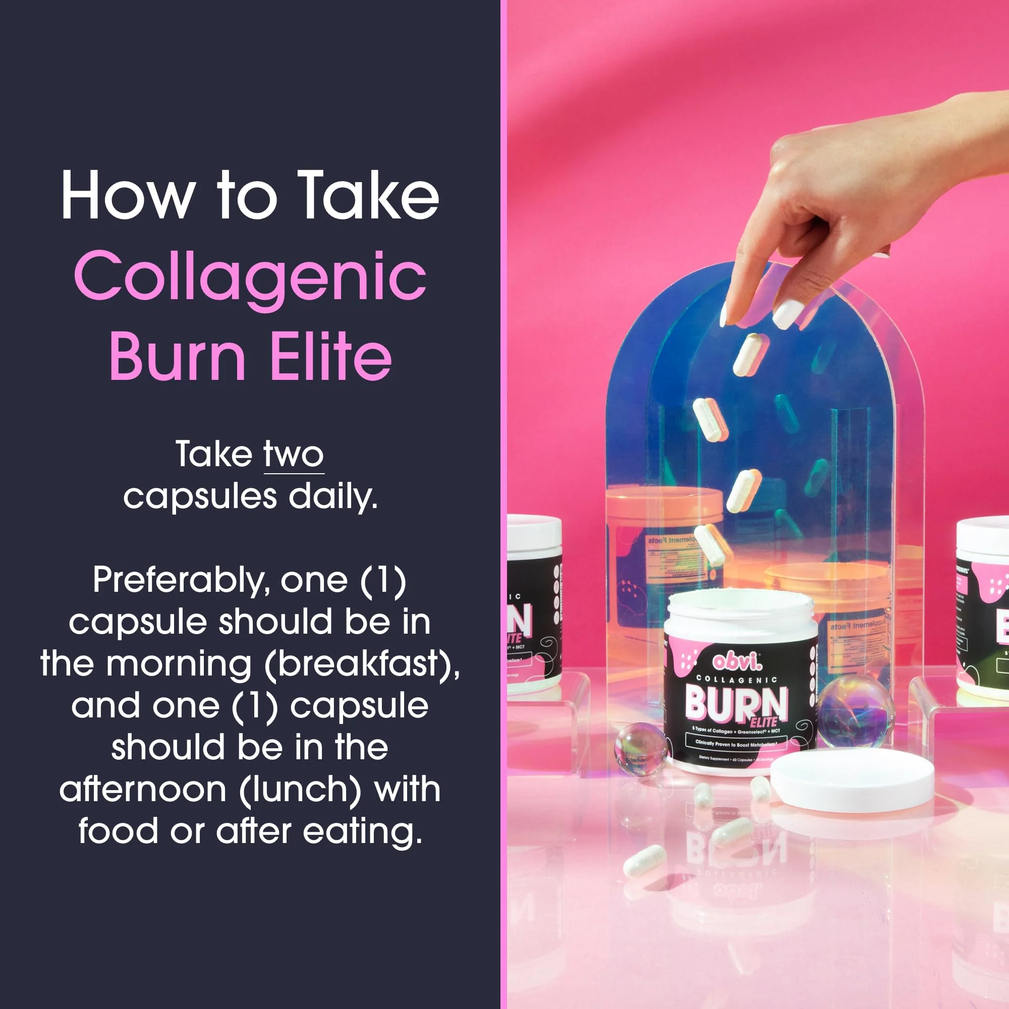 Obvi Burn Elite – Metabolism, Energy & Focus Support | Collagen + Green Tea | 60 Capsules - Image 5