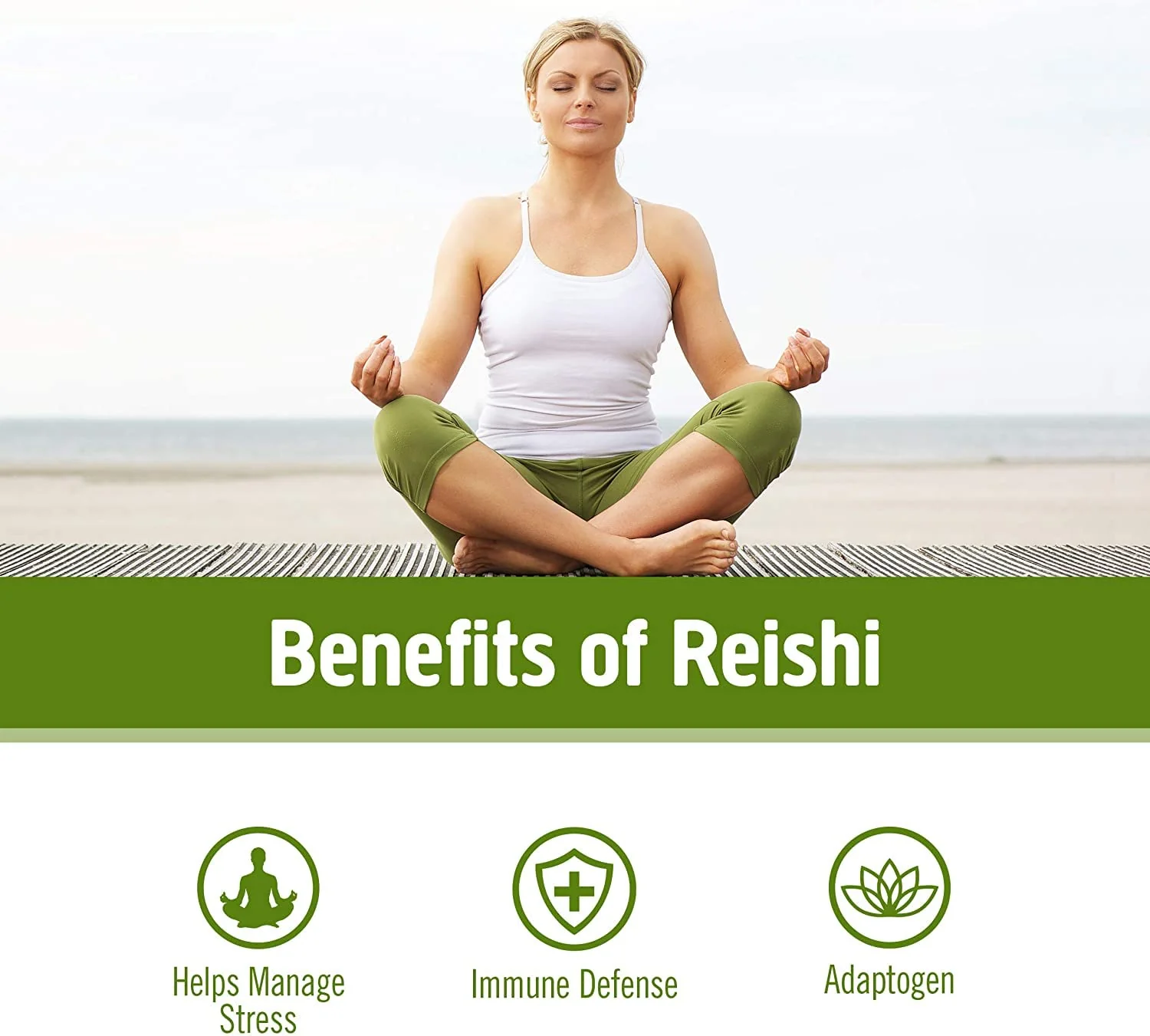 OM Mushroom Reishi Capsules - 90 Count, Organic Adaptogen for Stress & Immune Health - Image 3