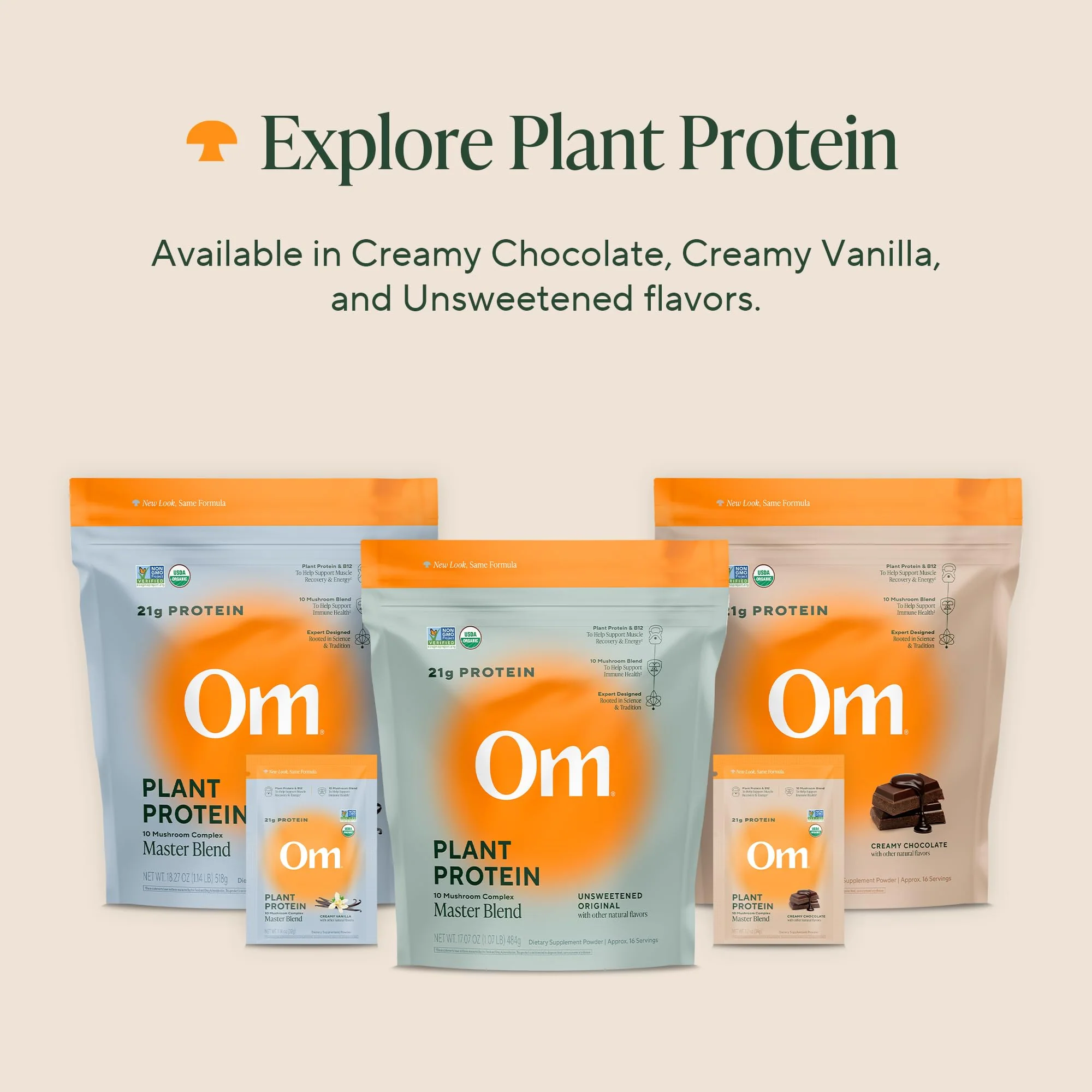 OM Mushroom Superfood Master Blend Vegan Protein – Organic Chocolate, 1.2 lb - Image 7
