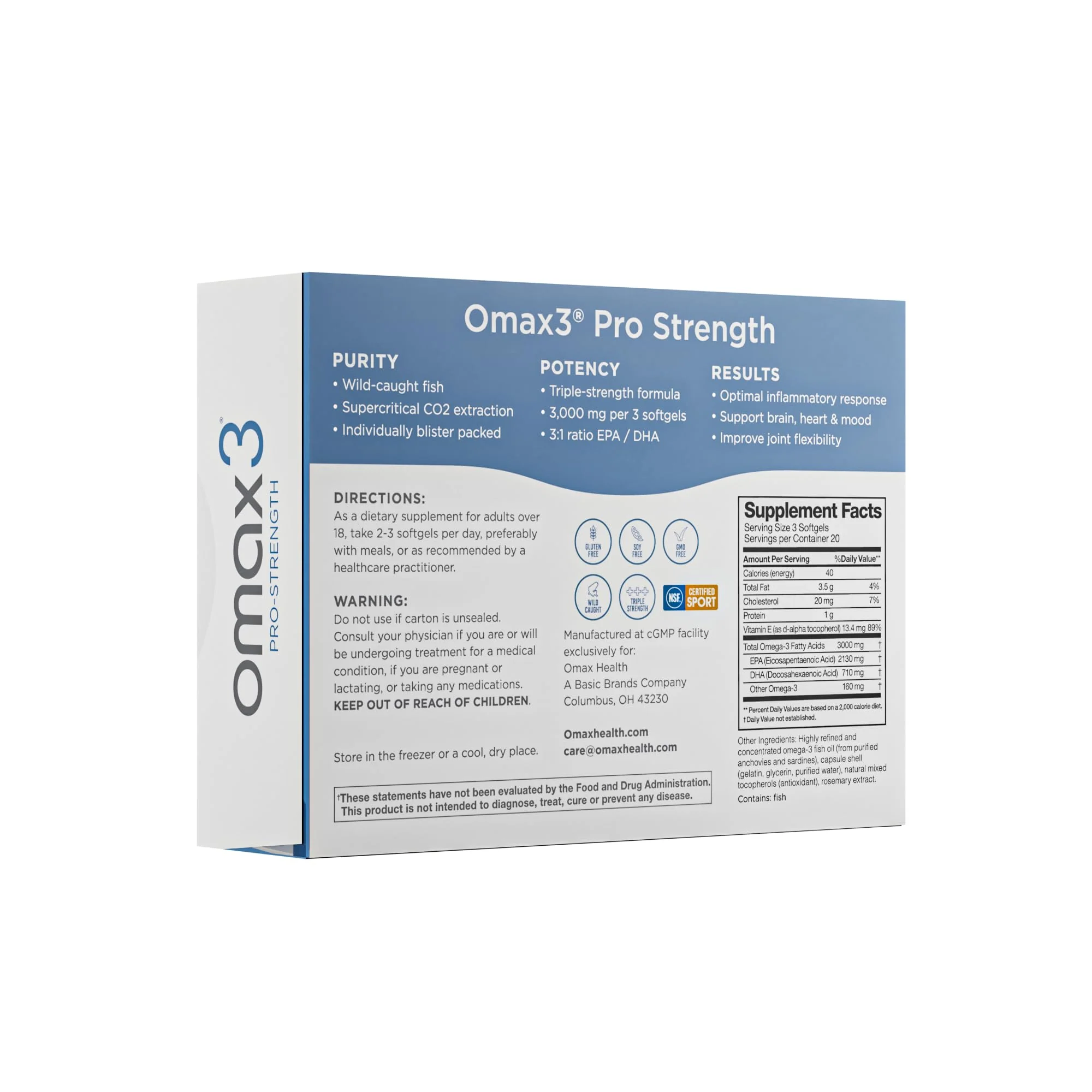 Omax3 Professional Strength Omega-3 1000 mg - NSF Certified - Image 4