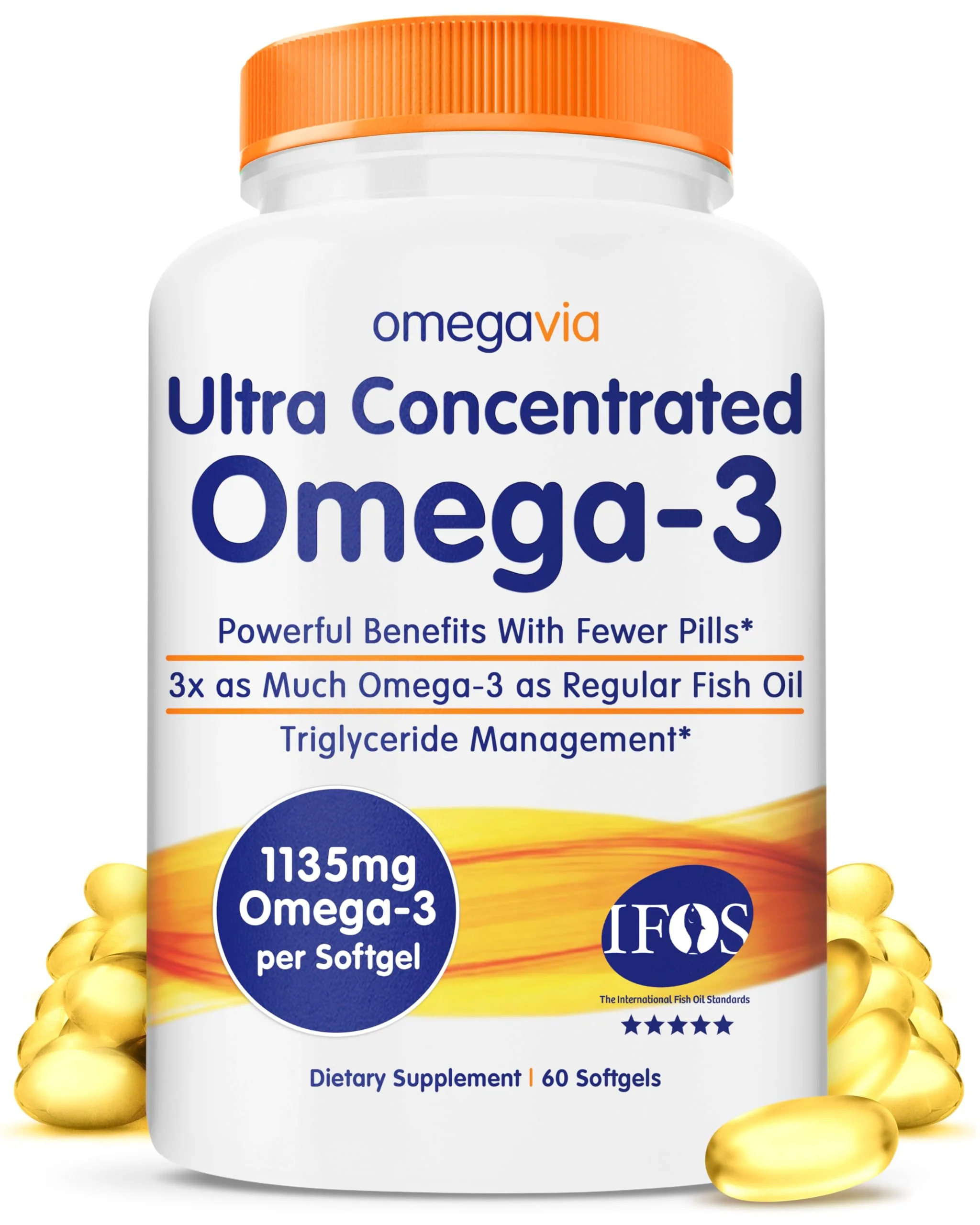 OmegaVia Ultra Concentrated Omega-3 Fish Oil Burpless — 60 Softgels, Triple Strength - Image 10