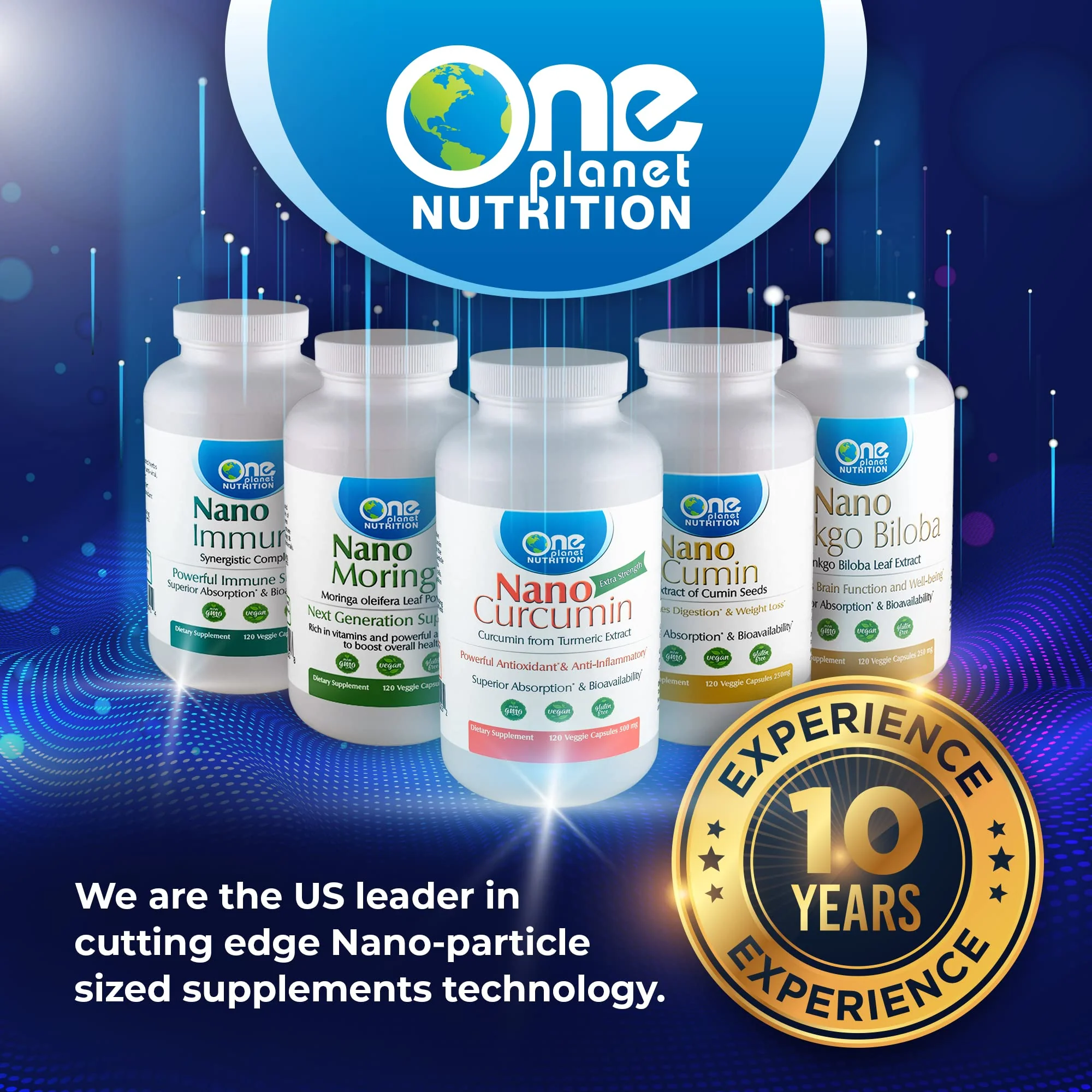 One Planet Nutrition Nano Curcumin Plus 500 mg Veggie Capsules – High Absorption, Vegan, Gluten-Free - Image 5