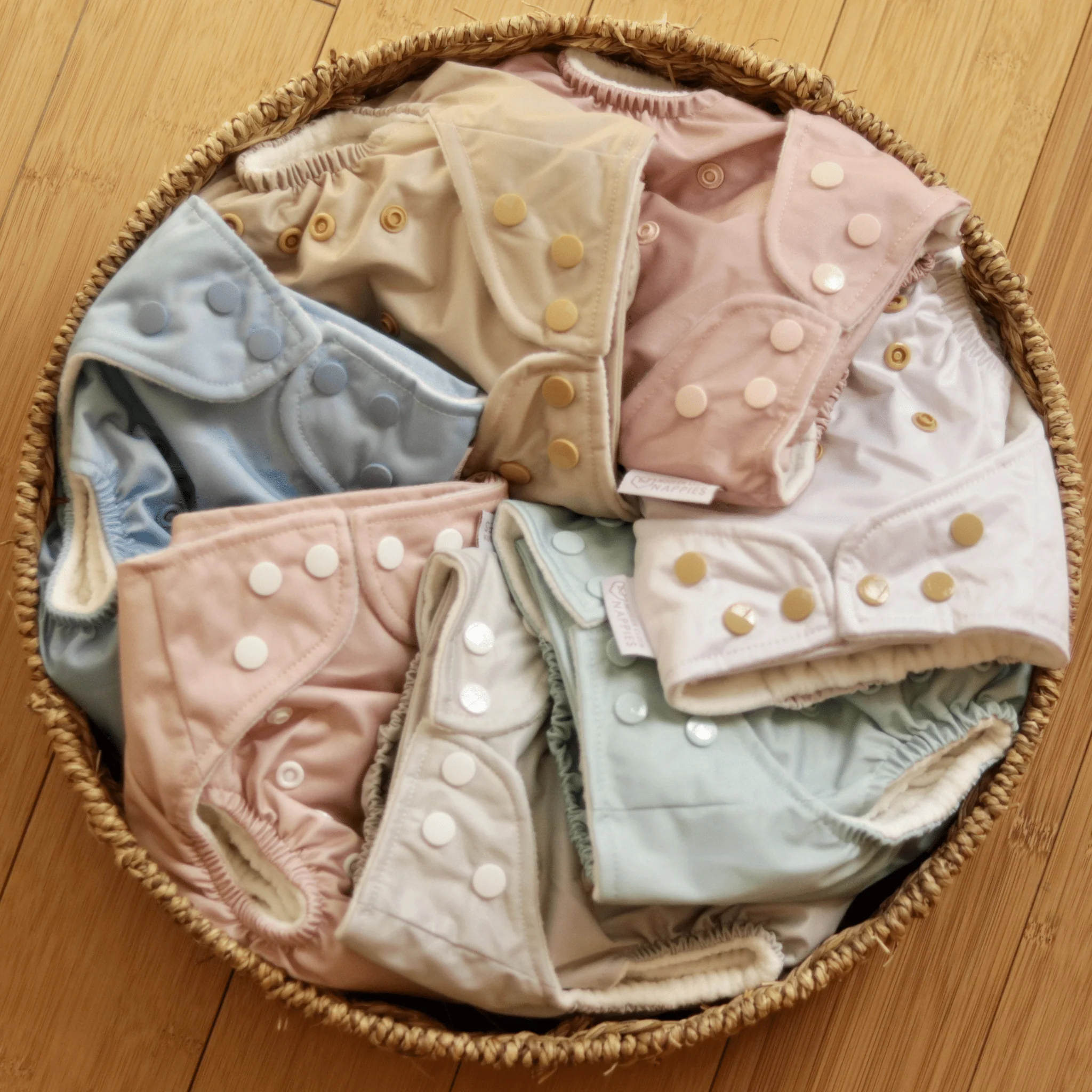 One Size All-In-One Reusable Cloth Nappy - Dusty Blue - Image 5