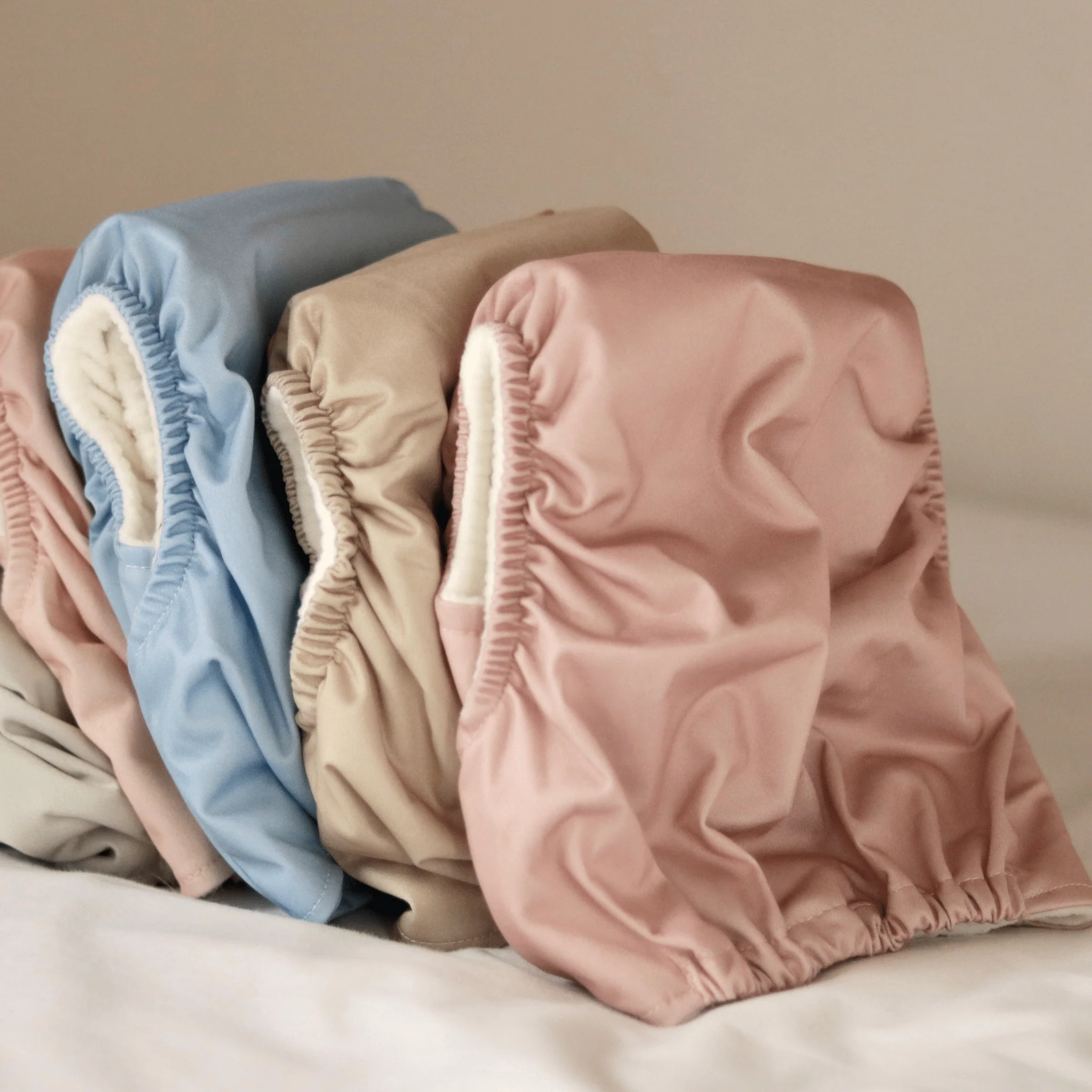 One Size All-In-One Reusable Cloth Nappy - Dusty Rose - Image 3