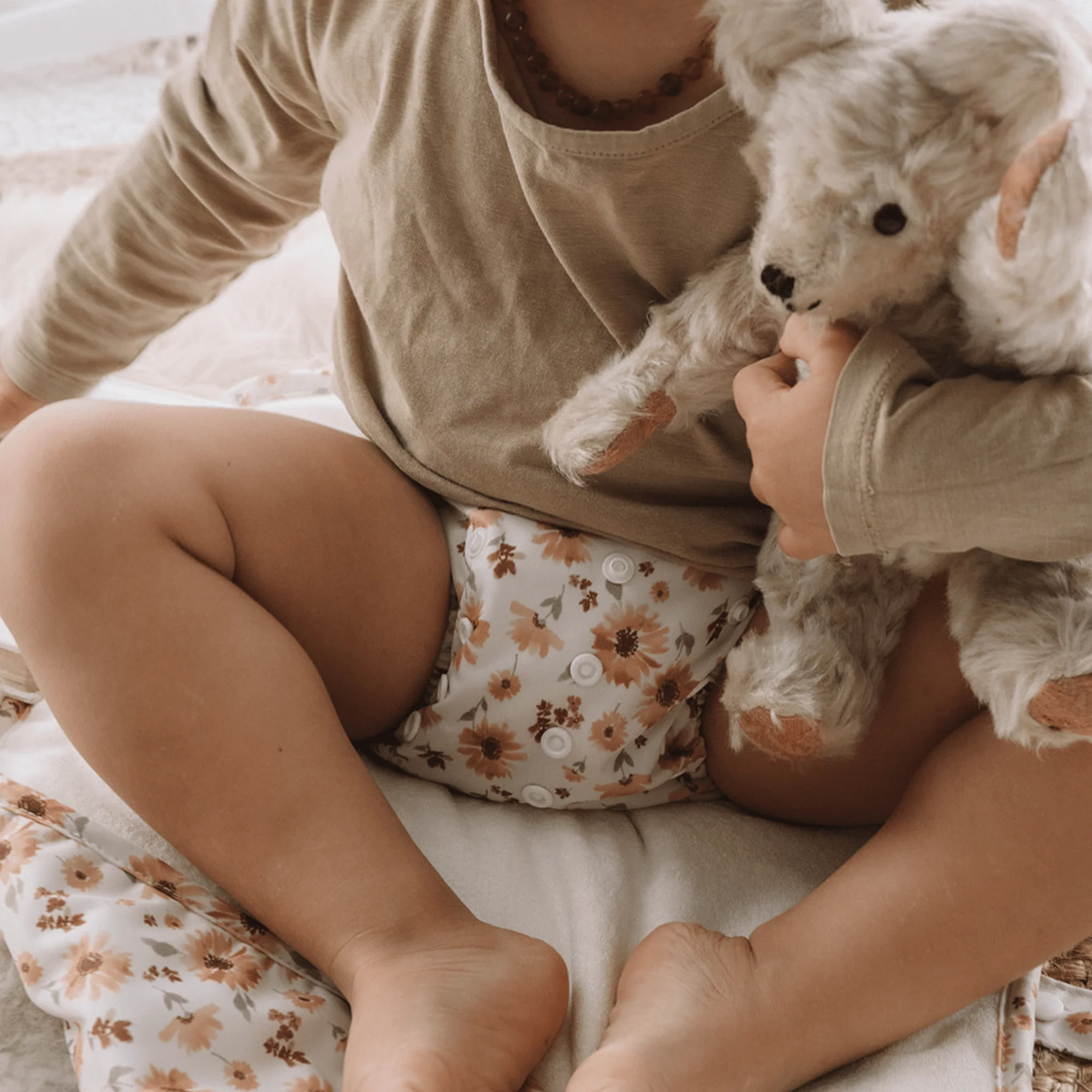 One Size All-In-One Reusable Cloth Nappy - Meadow - Image 3