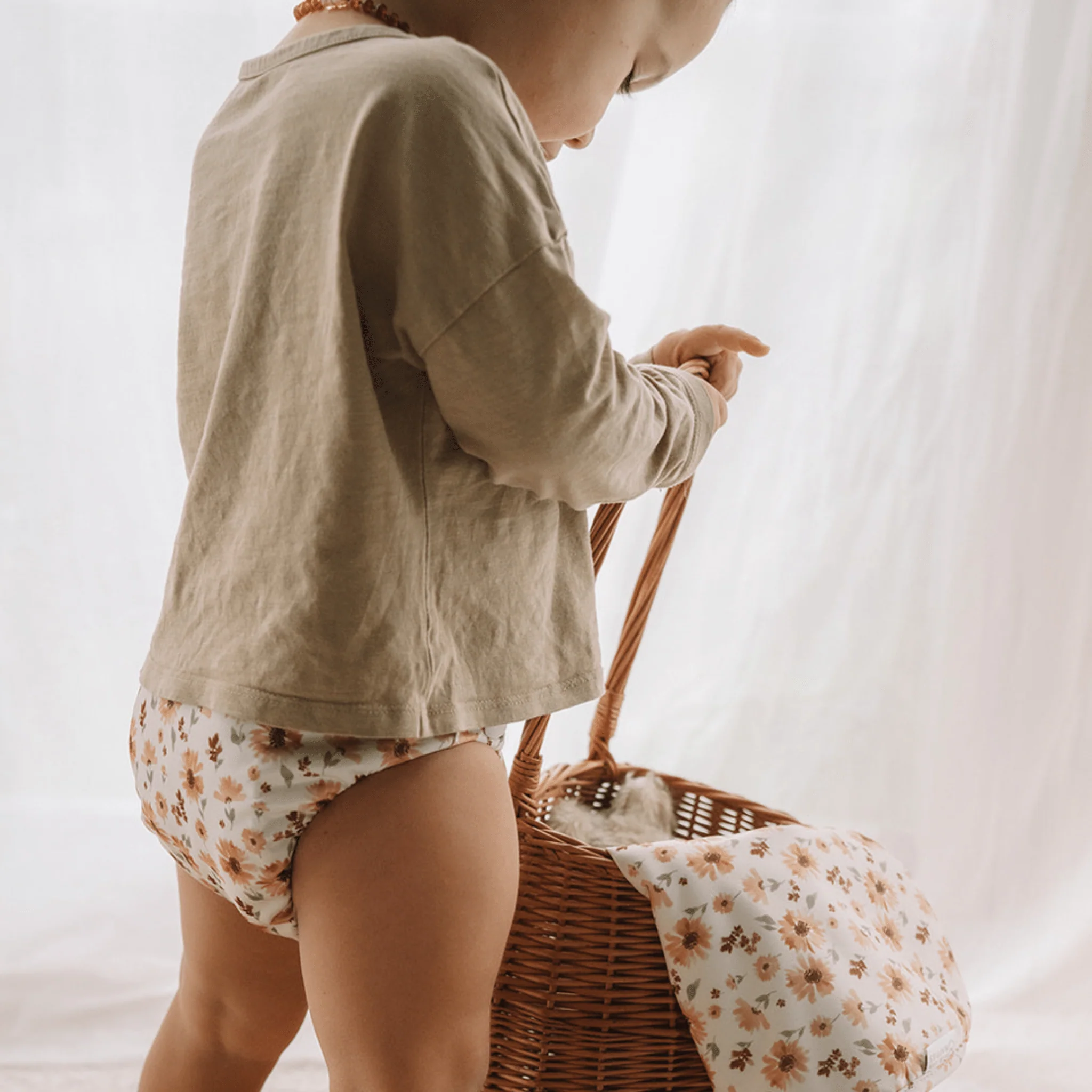 One Size All-In-One Reusable Cloth Nappy - Meadow - Image 4