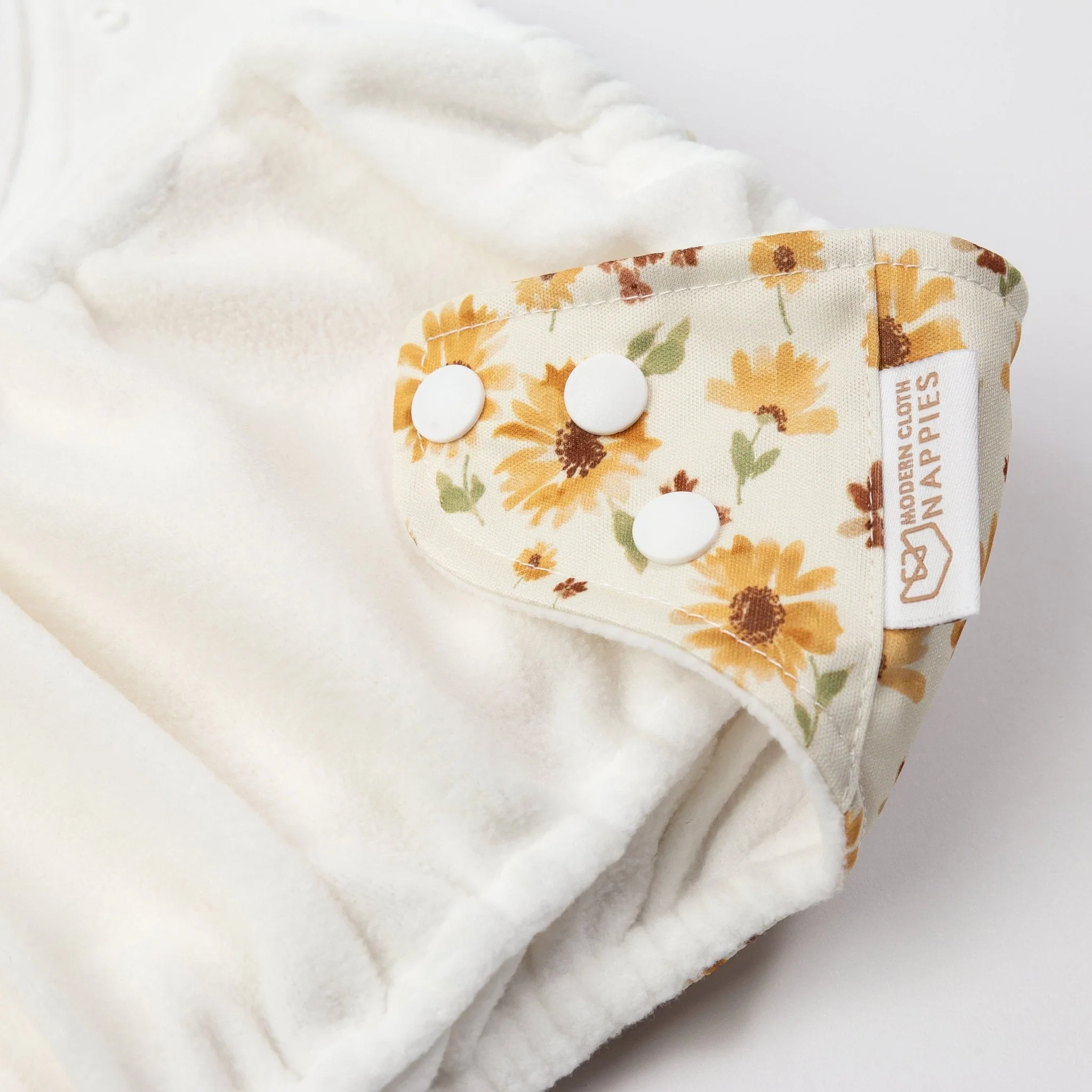 One Size All-In-One Reusable Cloth Nappy - Soft Sand - Image 6