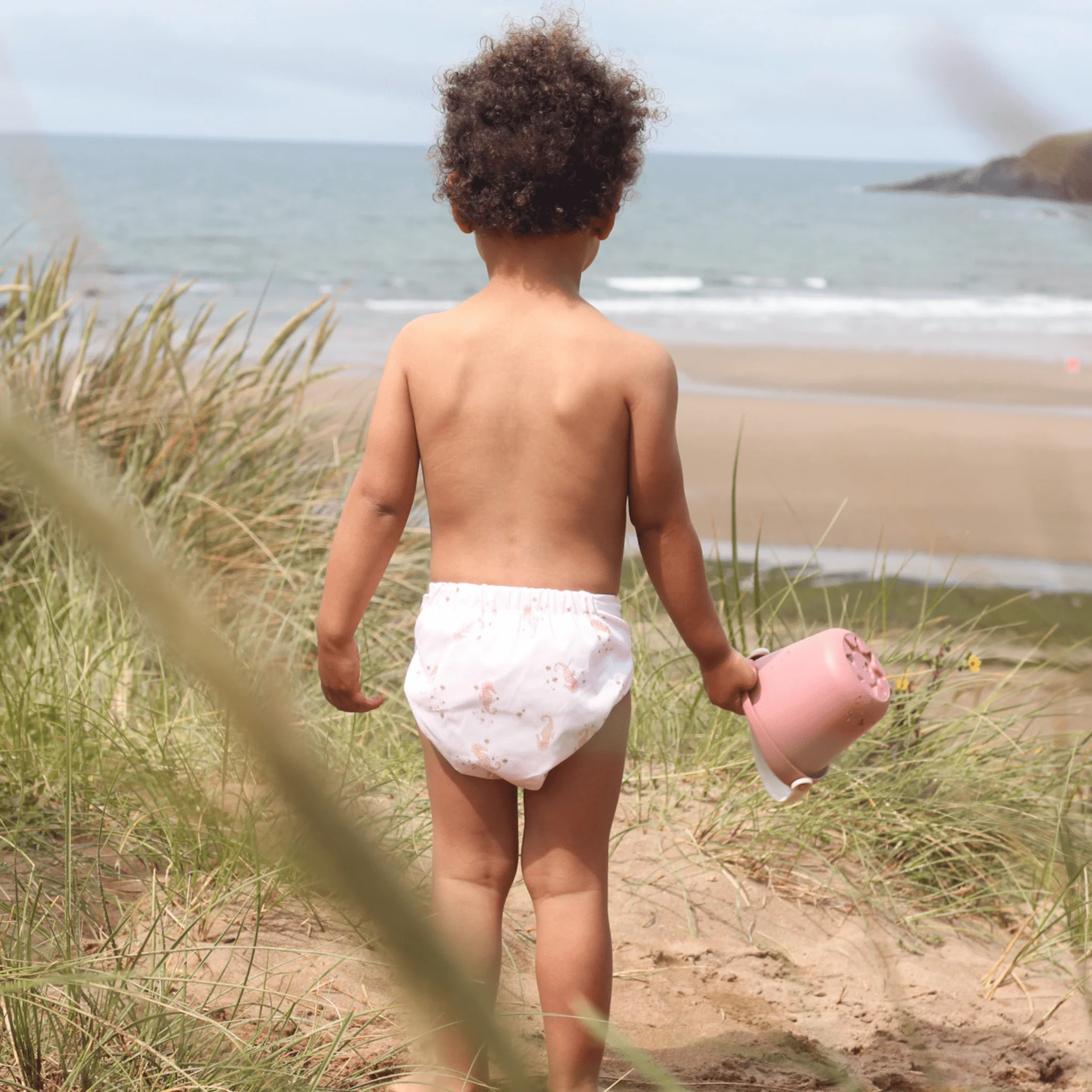 One Size Baby to Toddler Reusable Swim Nappies - Seahorse Snuggles - Image 2