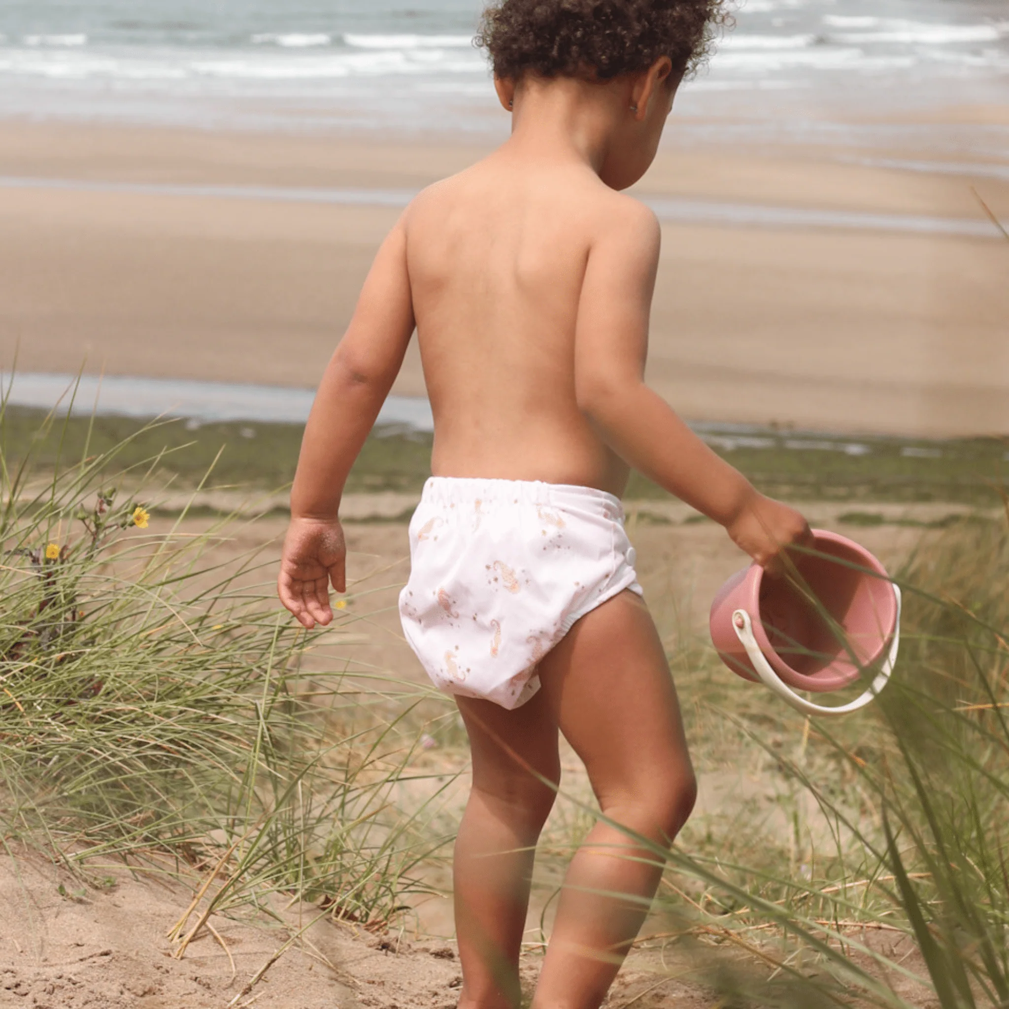 One Size Baby to Toddler Reusable Swim Nappies - Seahorse Snuggles - Image 4