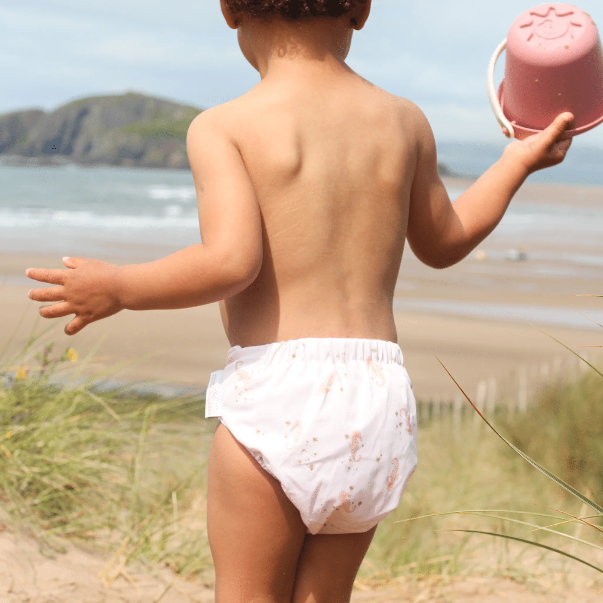 One Size Baby to Toddler Reusable Swim Nappies - Seahorse Snuggles - Image 5