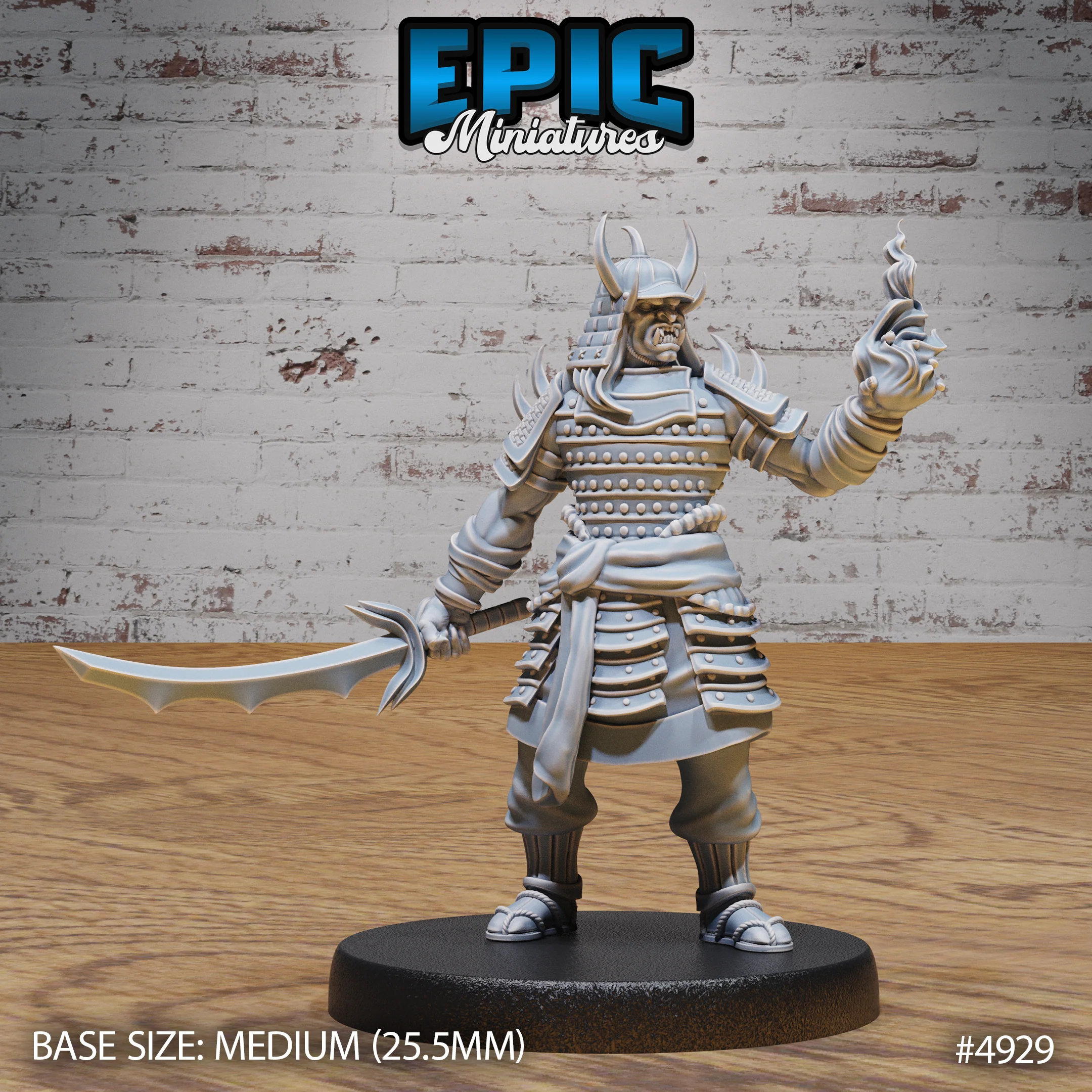 Oni Samurai #4929-#4931 | Epic Miniatures | D&D Tabletop Miniature | Fierce Demon Warrior for Fantasy Roleplaying - Image 2