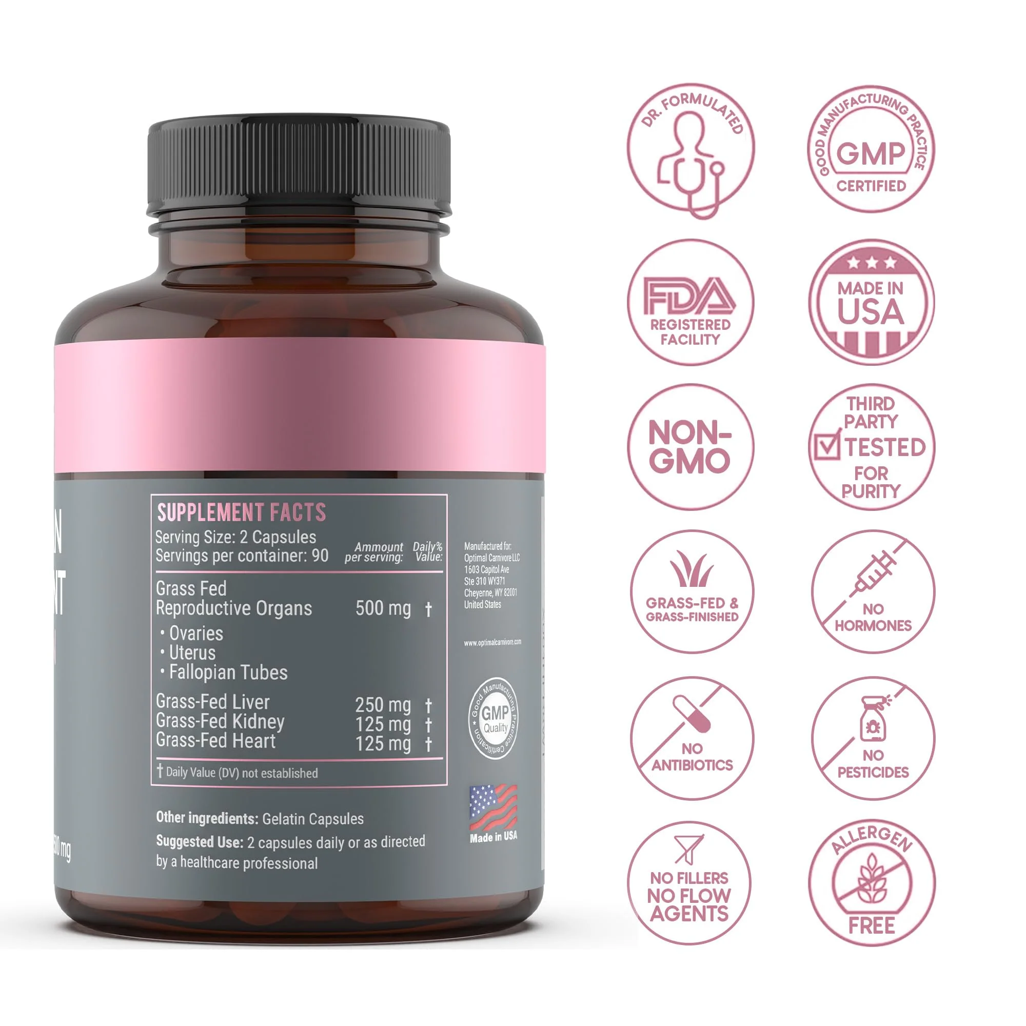 Optimal Carnivore Beef Organ Supplement for Women – 90-Day Cycle Harmony & Mood Balance - Image 2