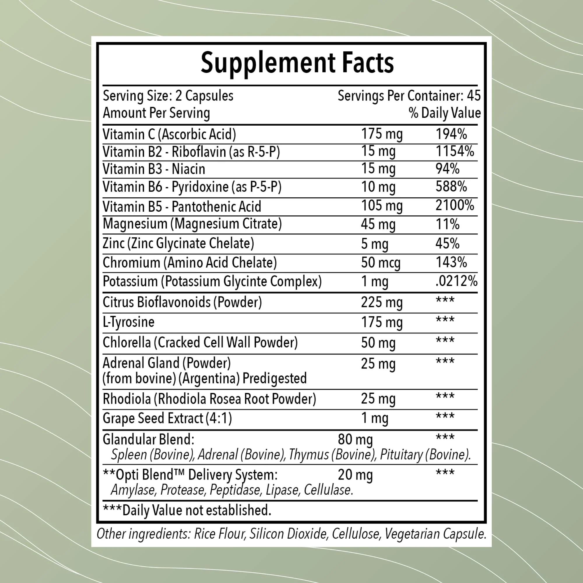 Optimal Health Systems Opti-Adrenal | Adrenal Restore Supplement | 90 Capsules - Image 2